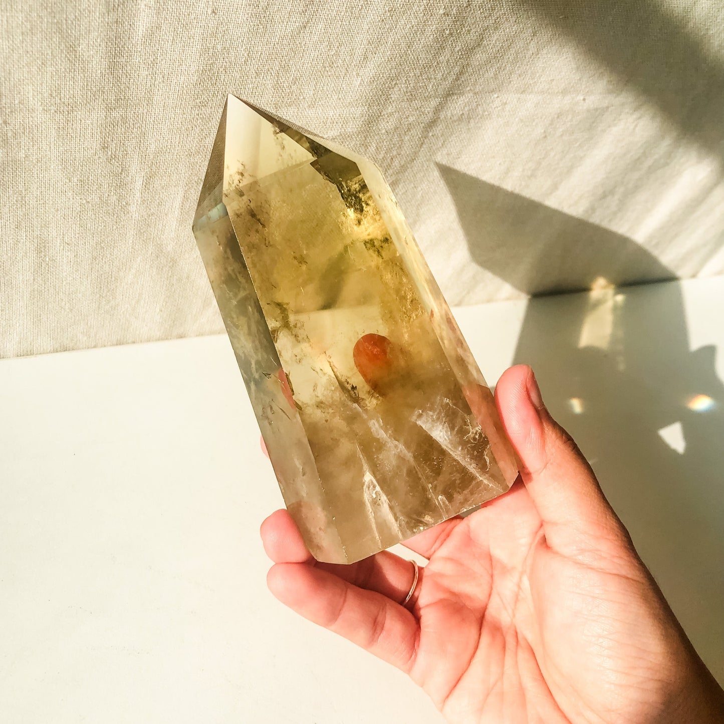 Citrine Tower Brazil (14cm)