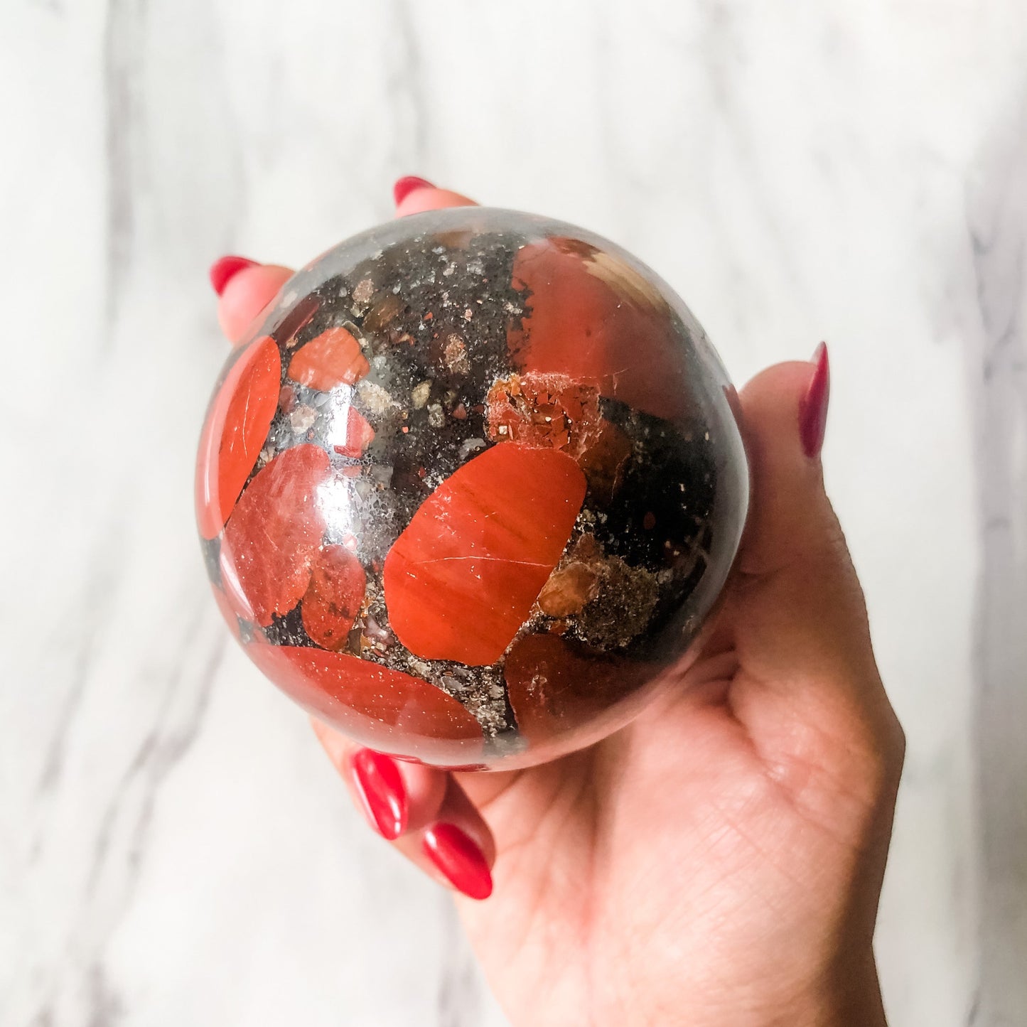 African Bloodstone Sphere (488g)