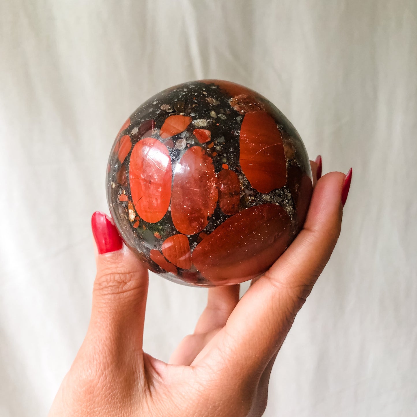 African Bloodstone Sphere (488g)