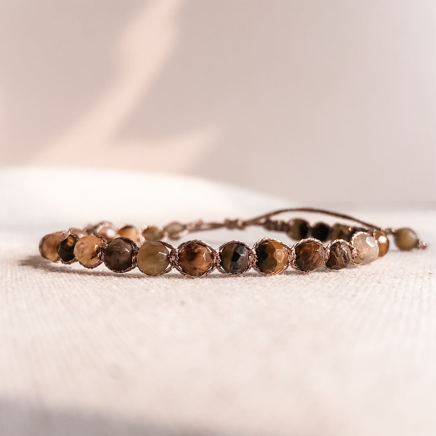 Gemstone Macrame Bracelet 4mm