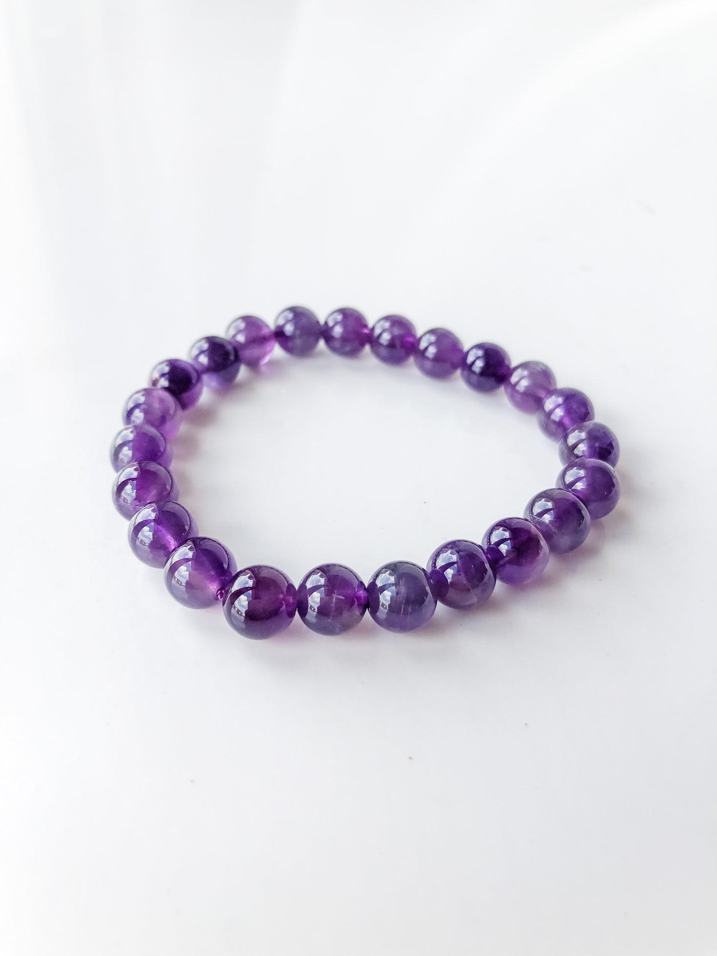 Crystal Beads Bracelet - Amethyst