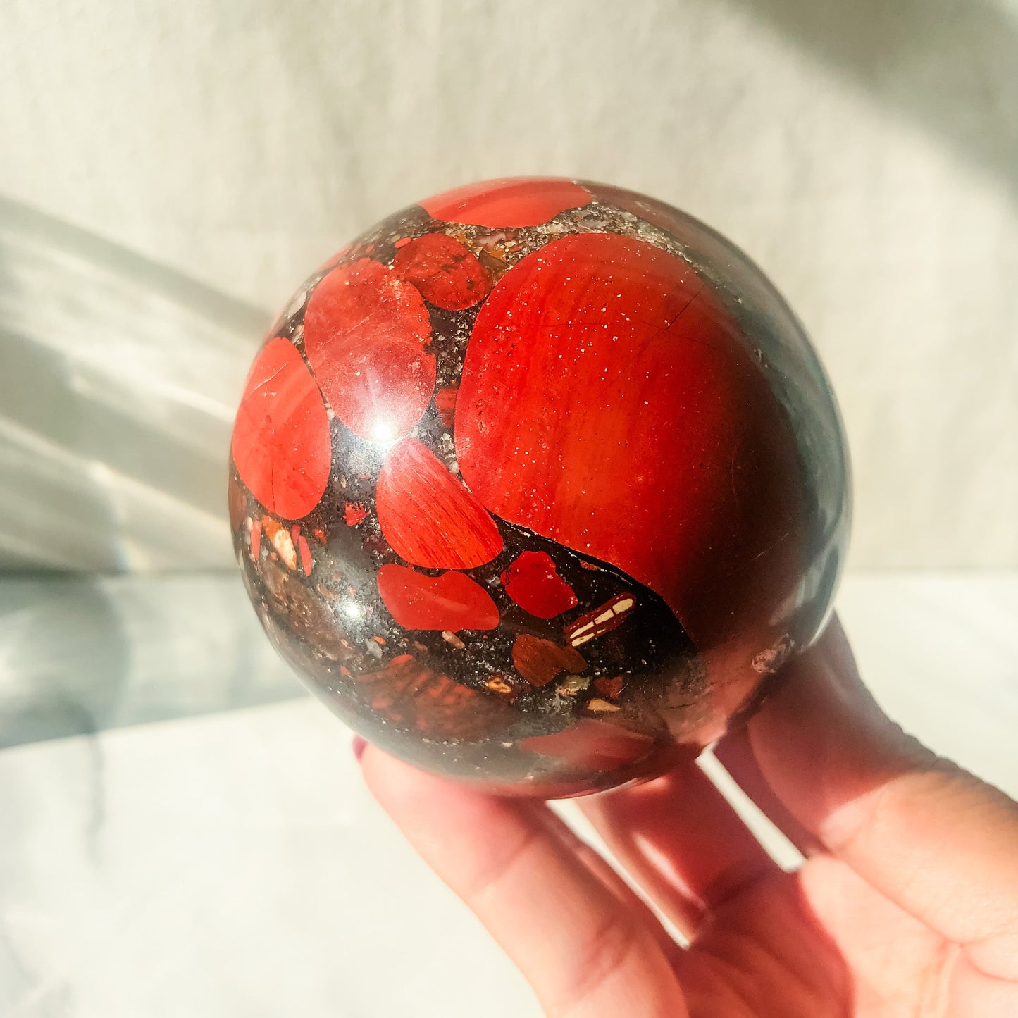 African Bloodstone Sphere (488g)