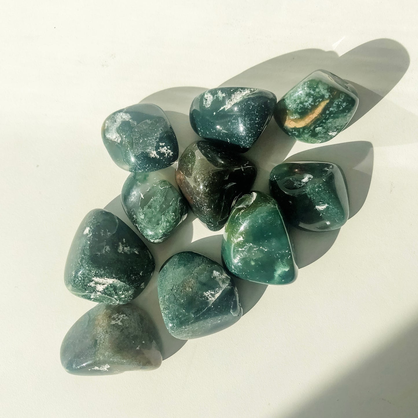 Moss Agate Tumbled