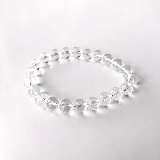 Crystal Beads Bracelet - Clear Quartz