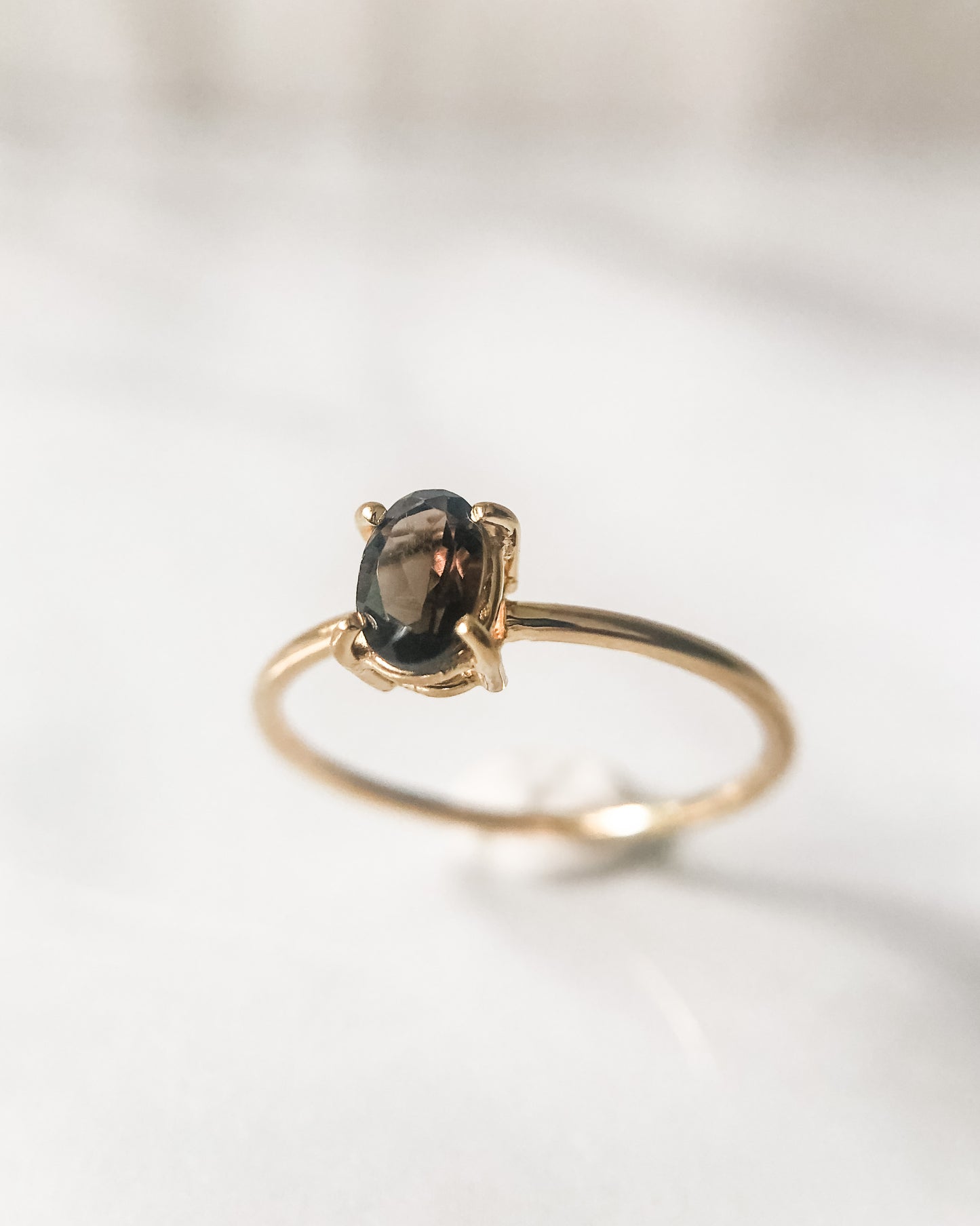 Smoky Quartz Ring - 14K Gold Vermeil (Pre-Order)