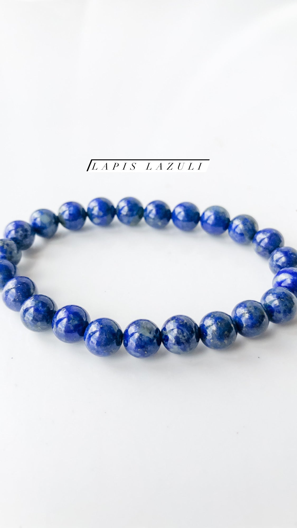 Crystal Beads Bracelet - Lapis Lazuli