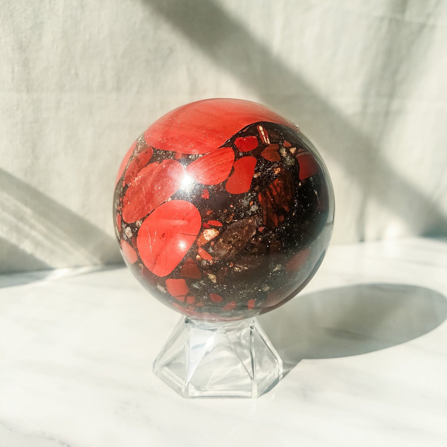 African Bloodstone Sphere (488g)