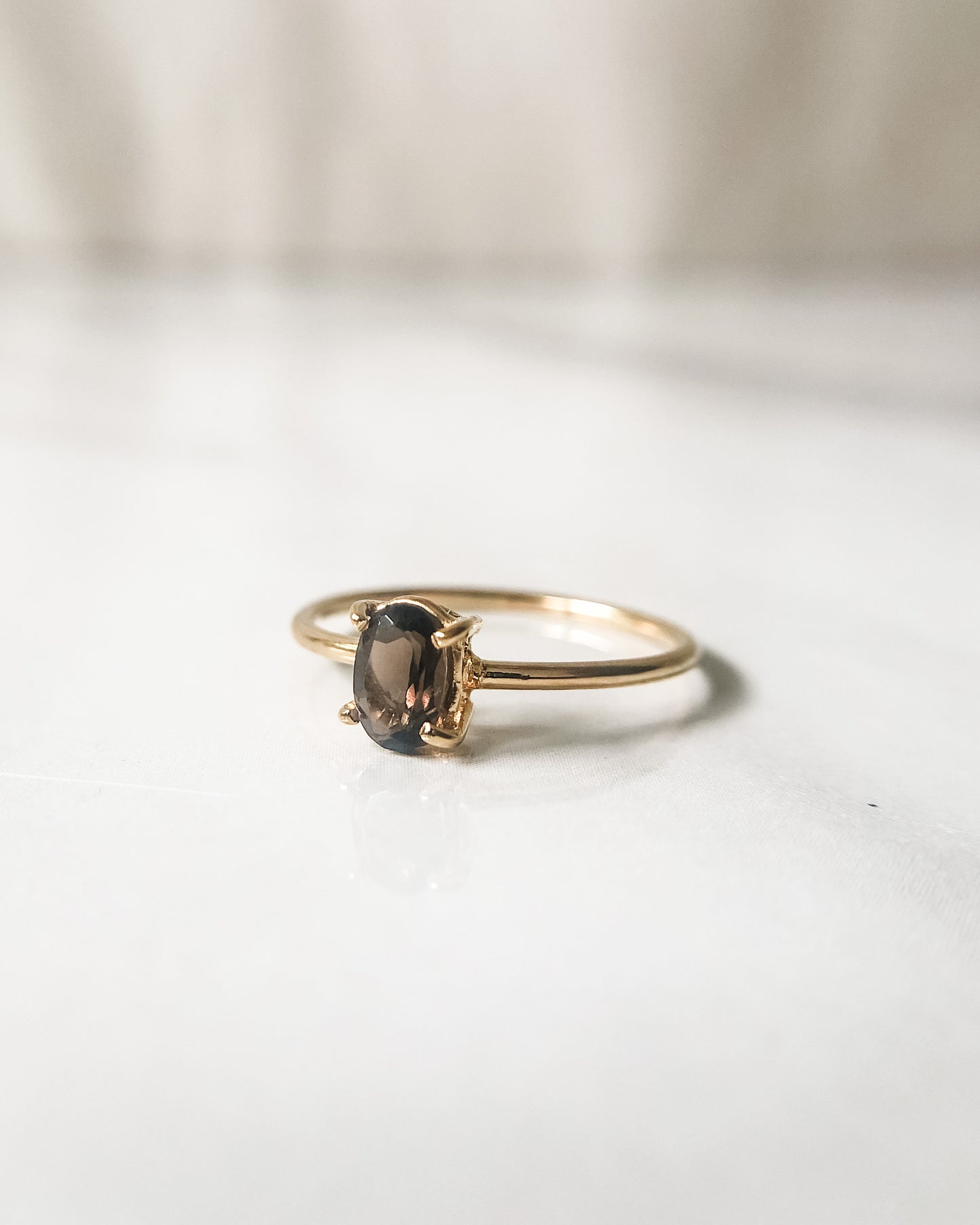 Smoky Quartz Ring - 14K Gold Vermeil (Pre-Order)