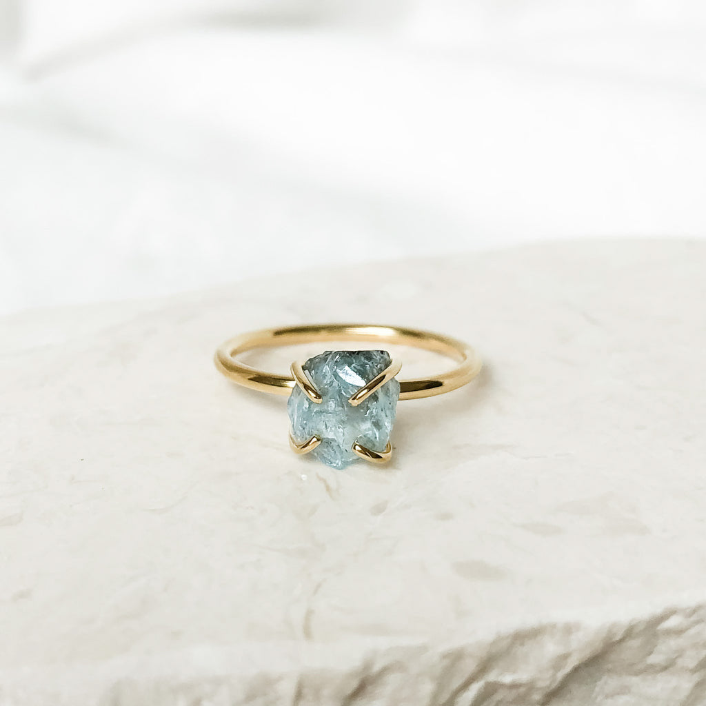 Aquamarine Ring - 14K Gold Vermeil (Pre-Order)