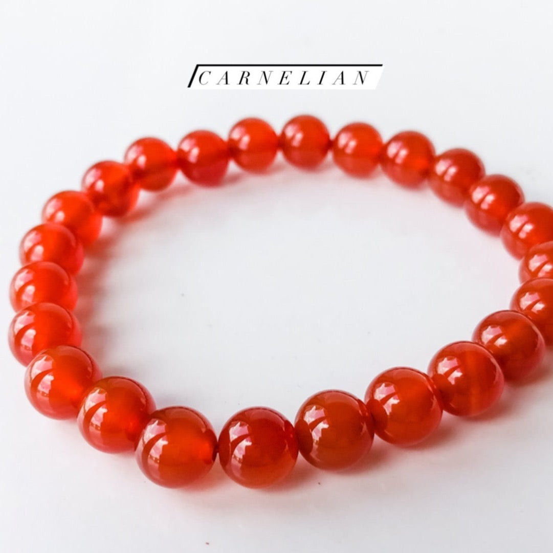 Crystal Beads Bracelet - Carnelian