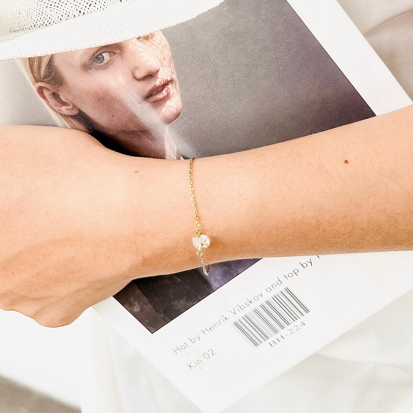 Herkimer Diamond Bracelet - 14K Gold Vermeil (Pre-Order)