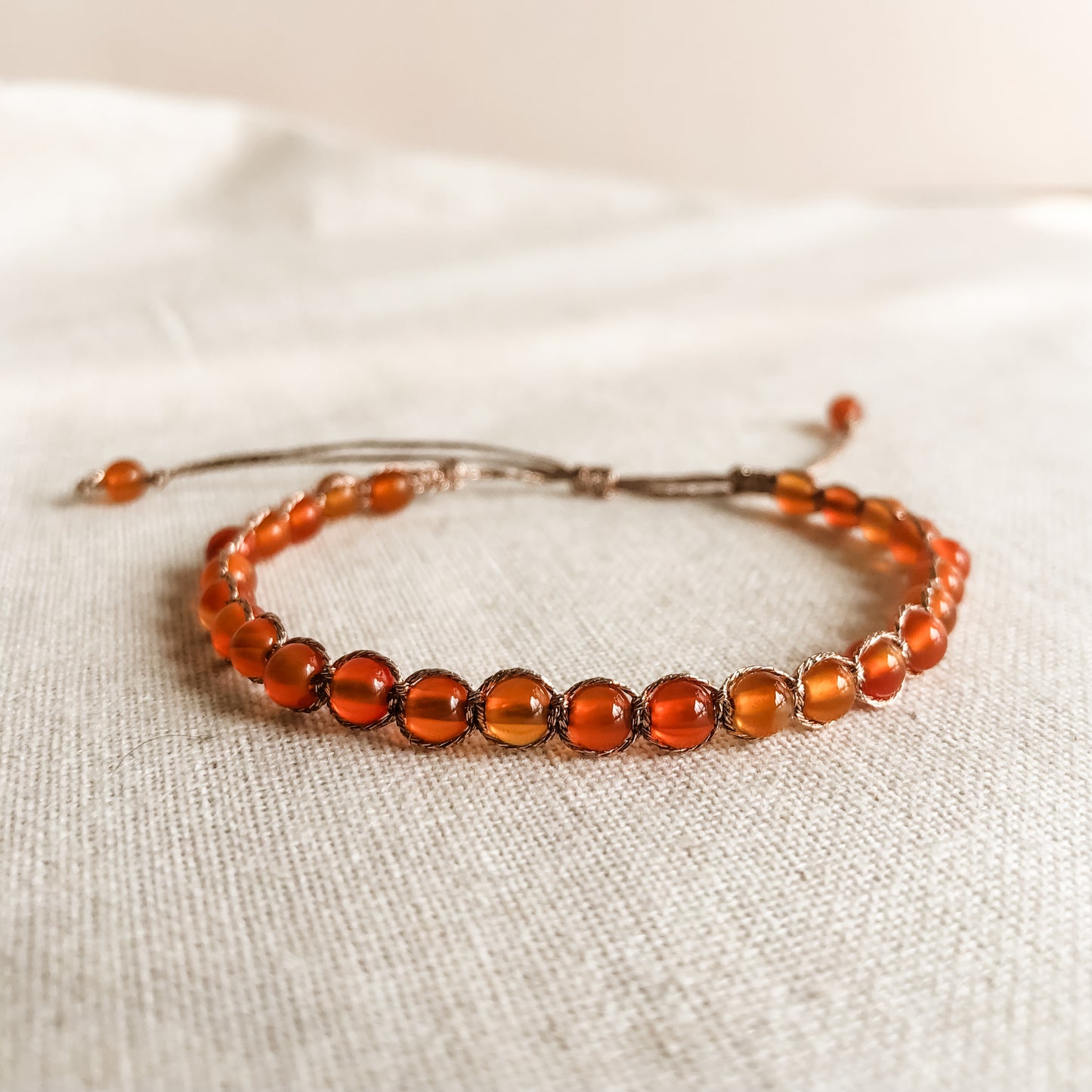 Gemstone Macrame Bracelet 4mm