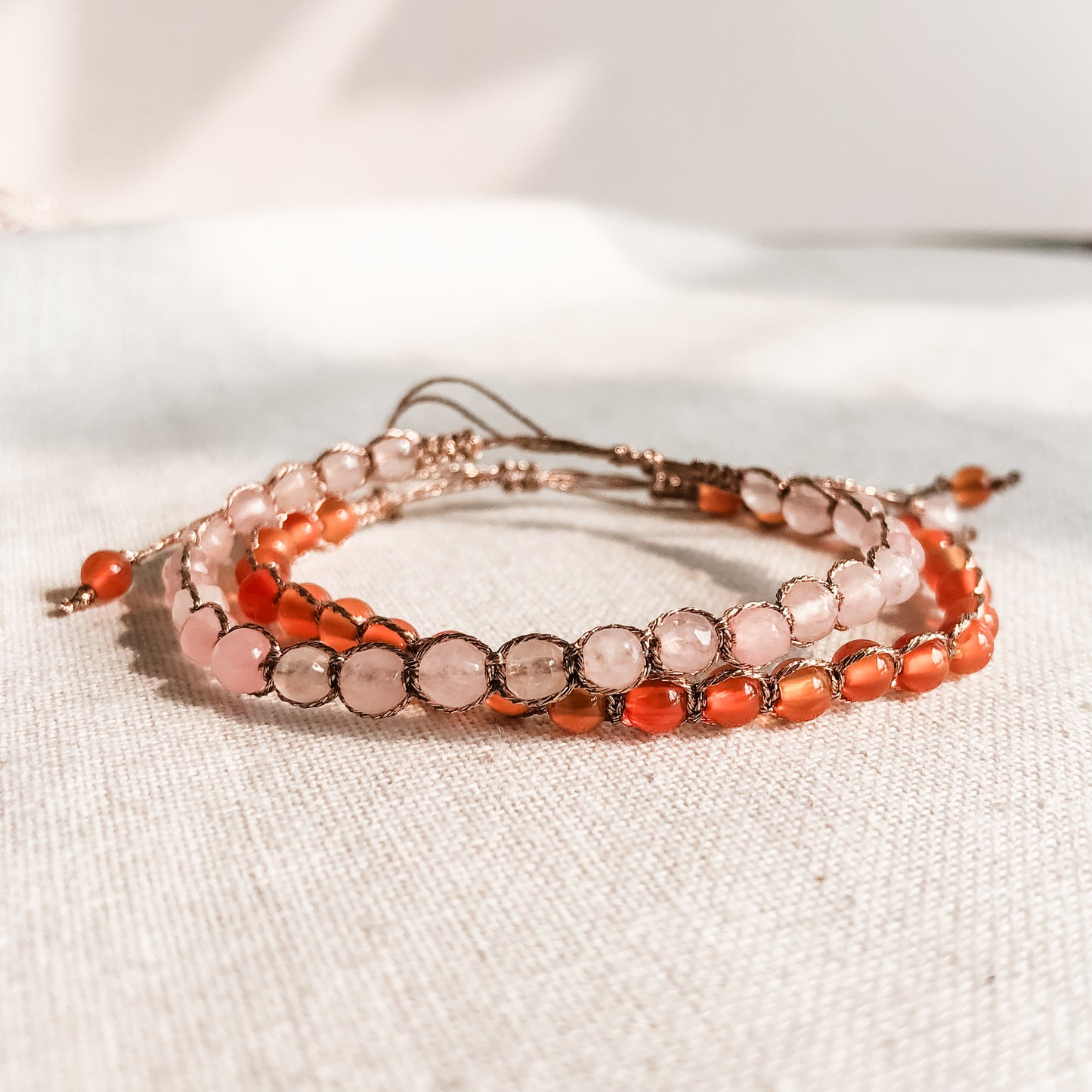 Gemstone Macrame Bracelet 4mm