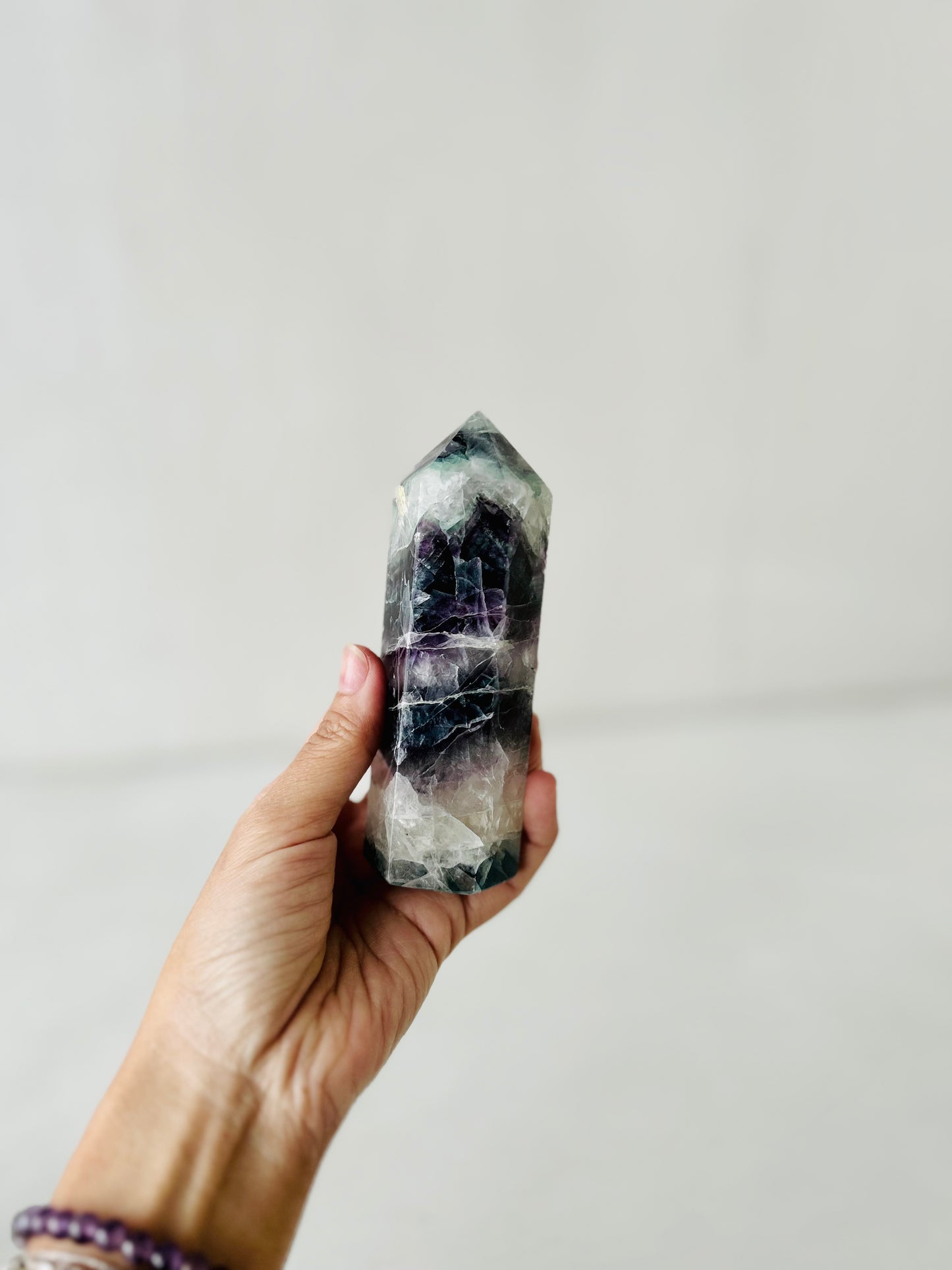 Rainbow Fluorite Tower L (12cm)