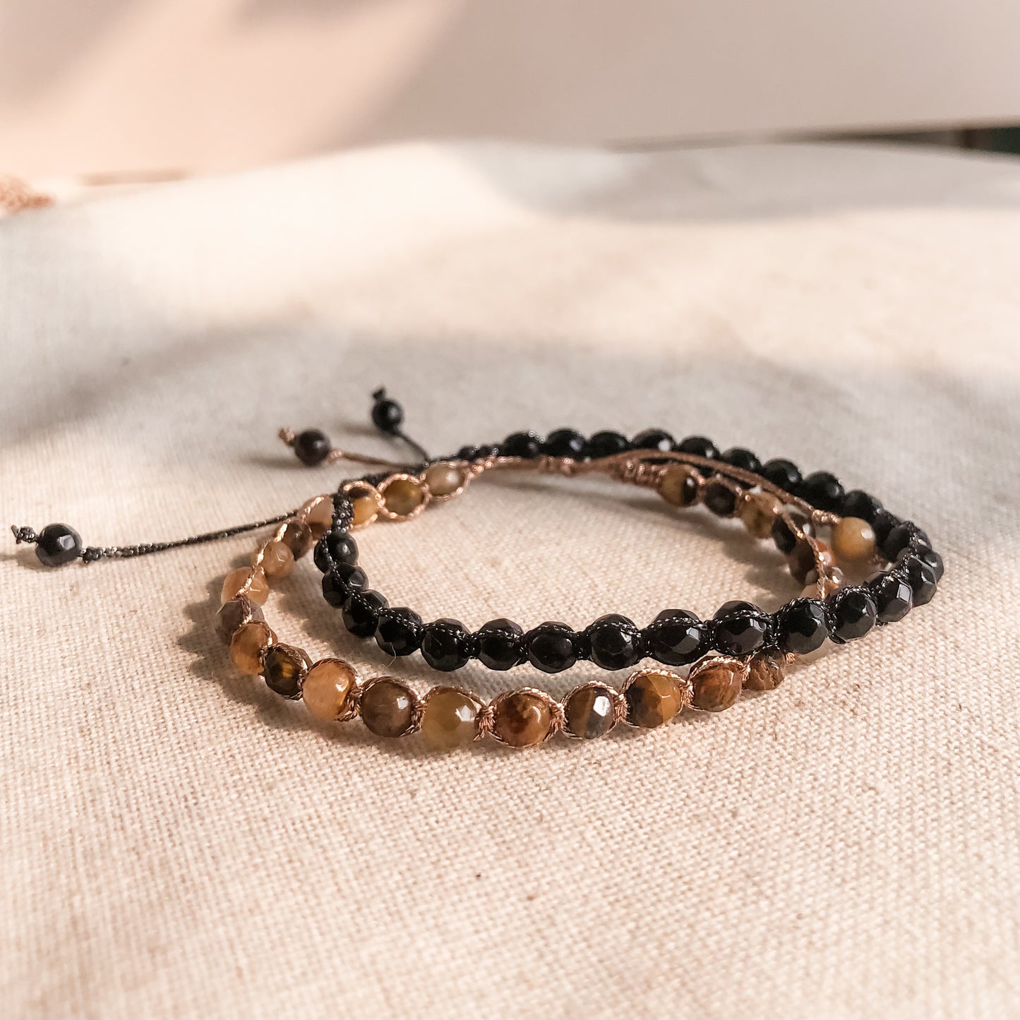 Gemstone Macrame Bracelet 4mm