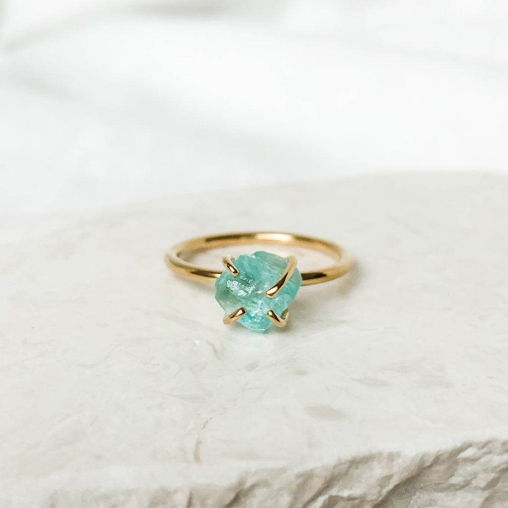 Apatite Ring - 14K Gold Vermeil