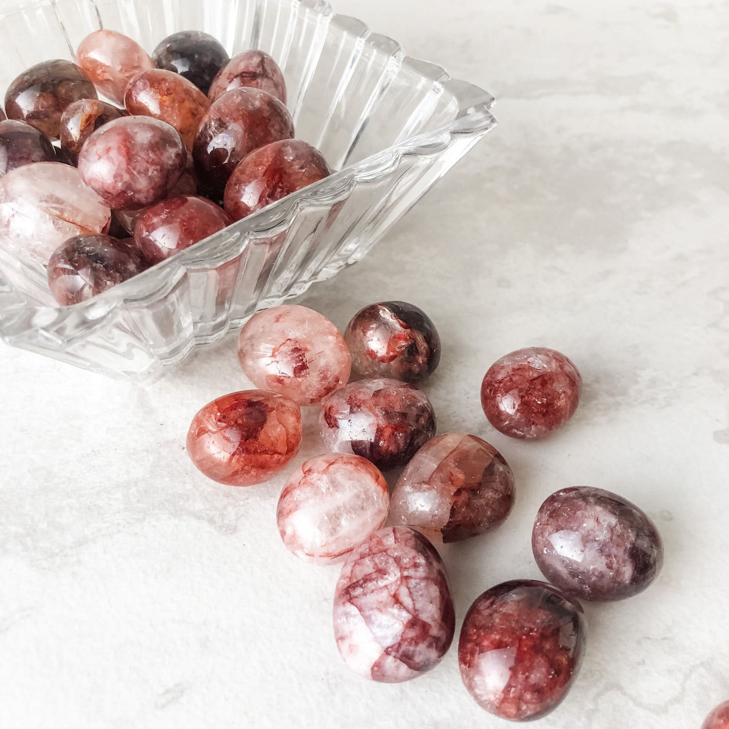 Hematoid Fire Quartz Tumbled