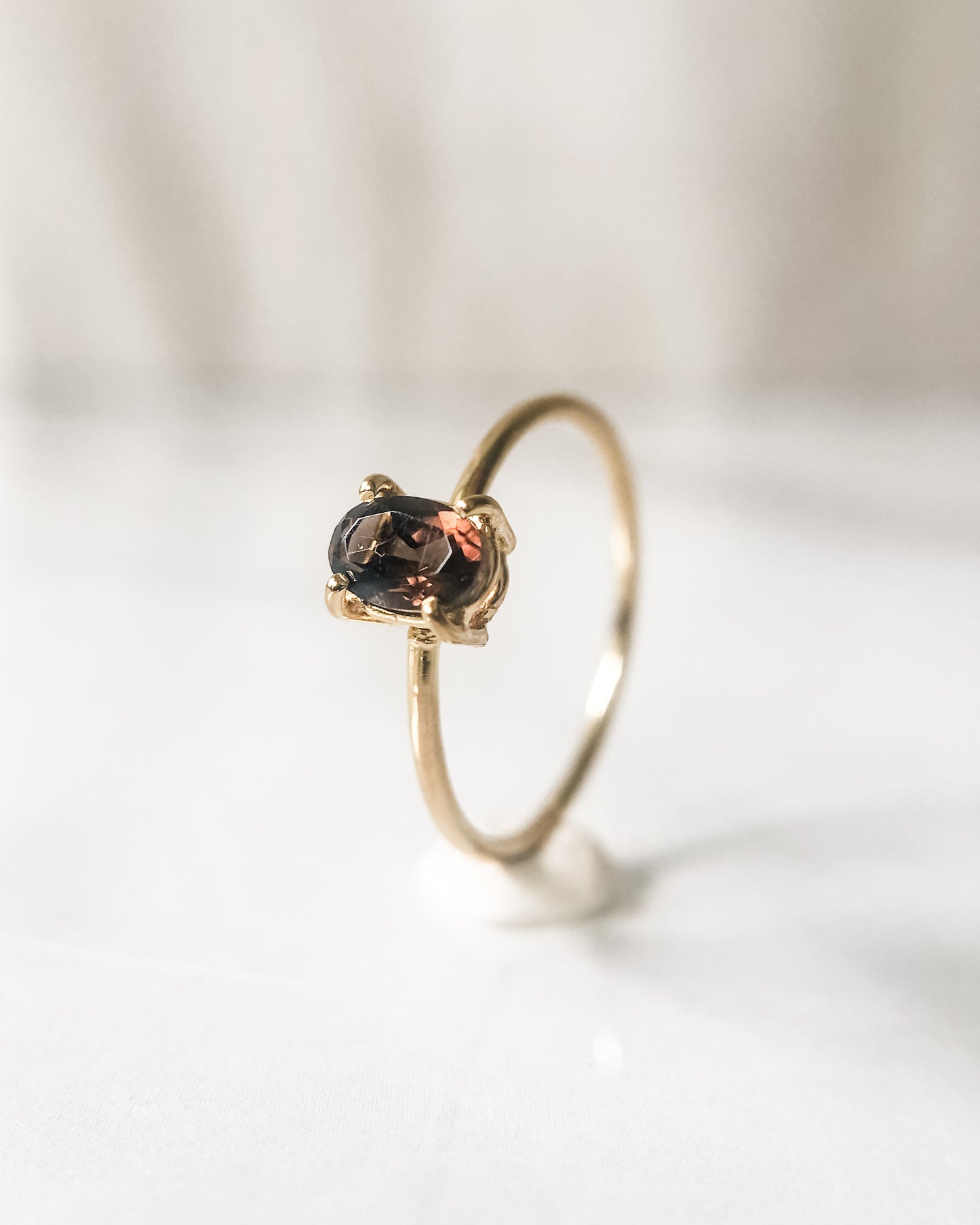 Smoky Quartz Ring - 14K Gold Vermeil (Pre-Order)