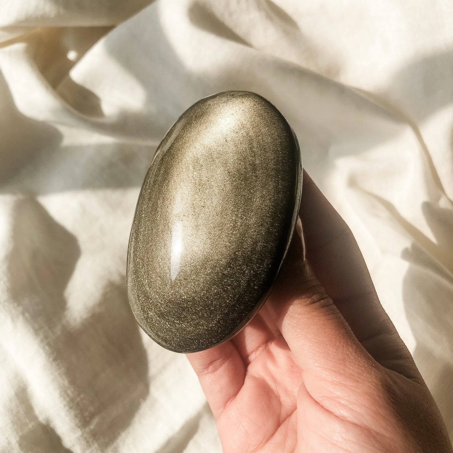 Gold Sheen Obsidian Palm