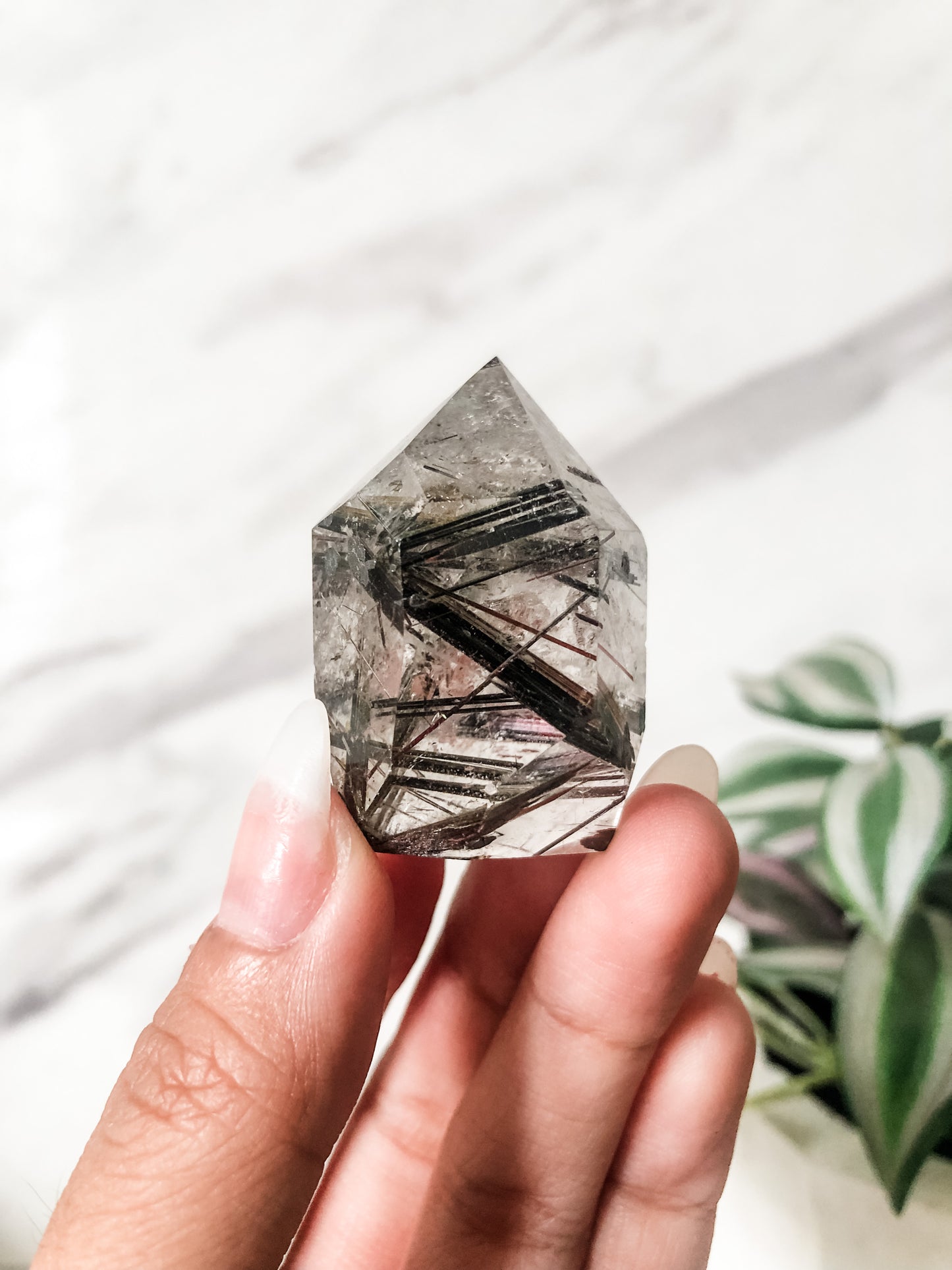 Titanium Oxide Rutilated Quartz Point (44g)