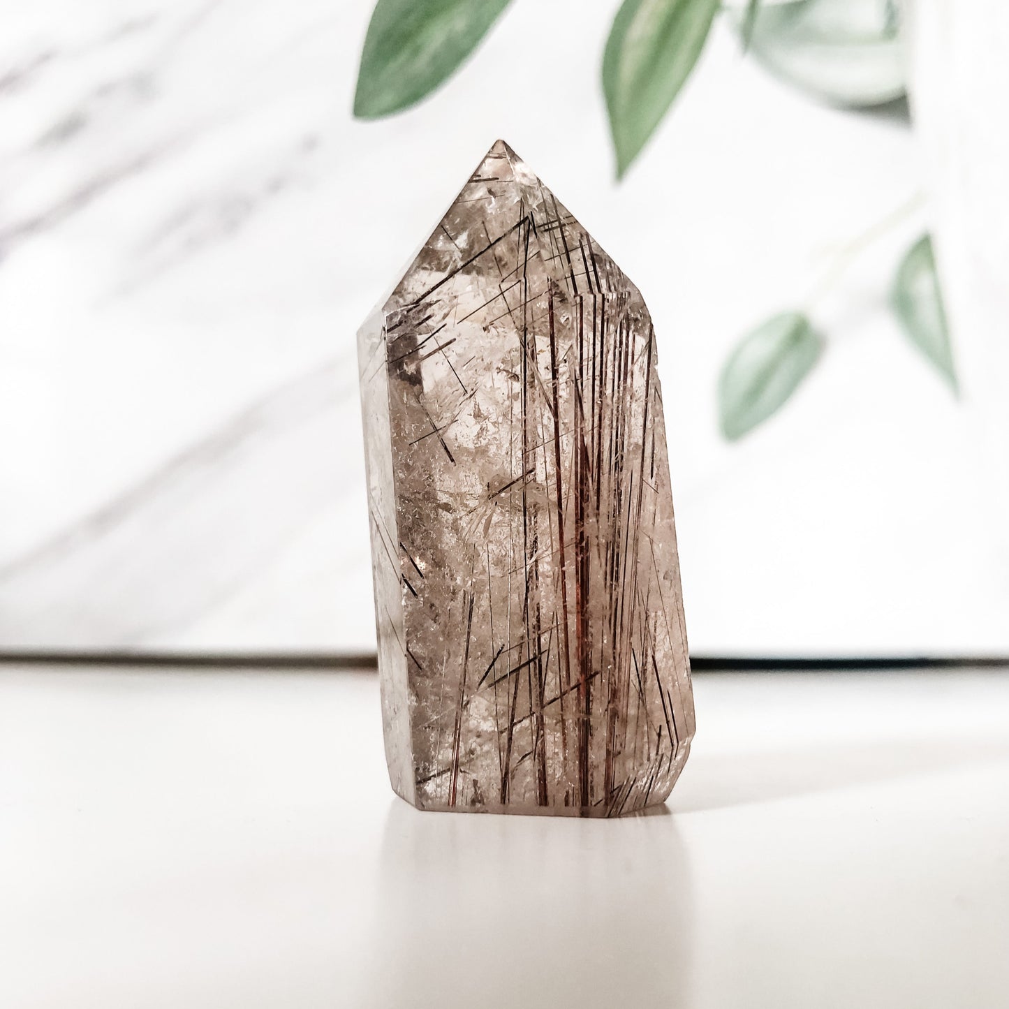 Copper Rutilated Smoky Quartz Point (46g)