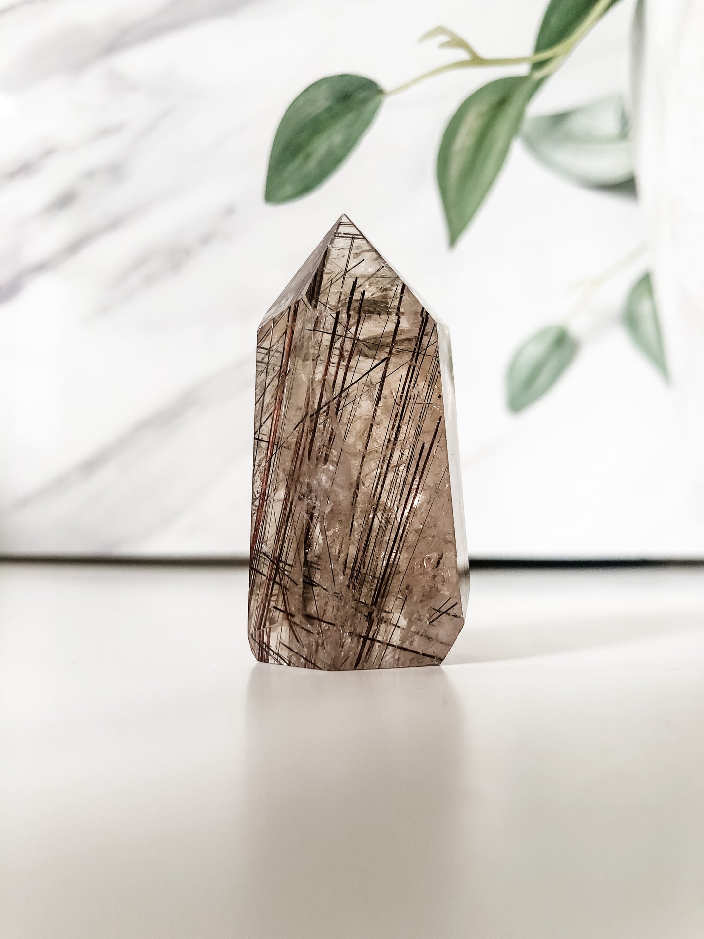 Copper Rutilated Smoky Quartz Point (46g)