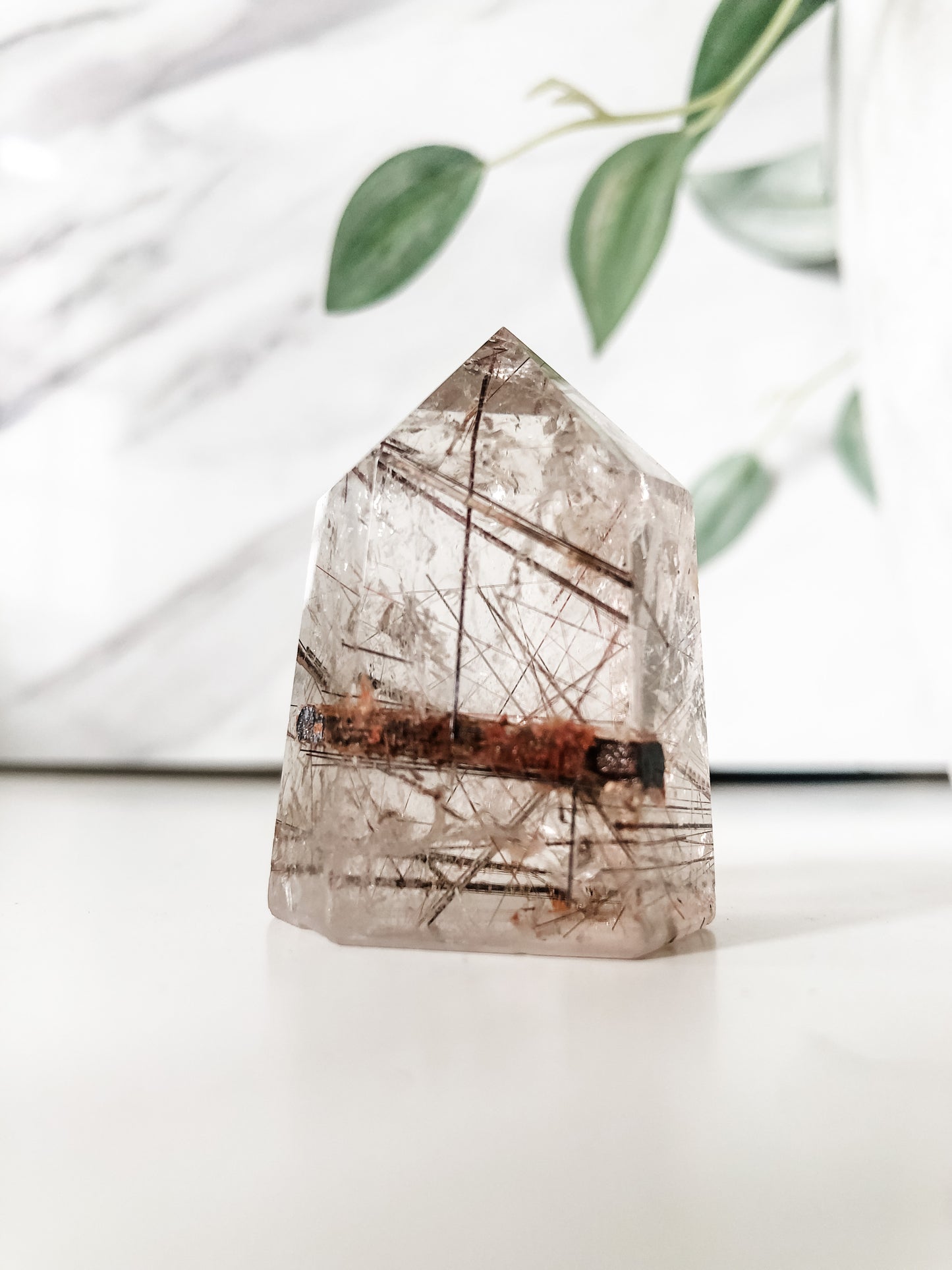 Copper Rutilated Quartz Point (64g)