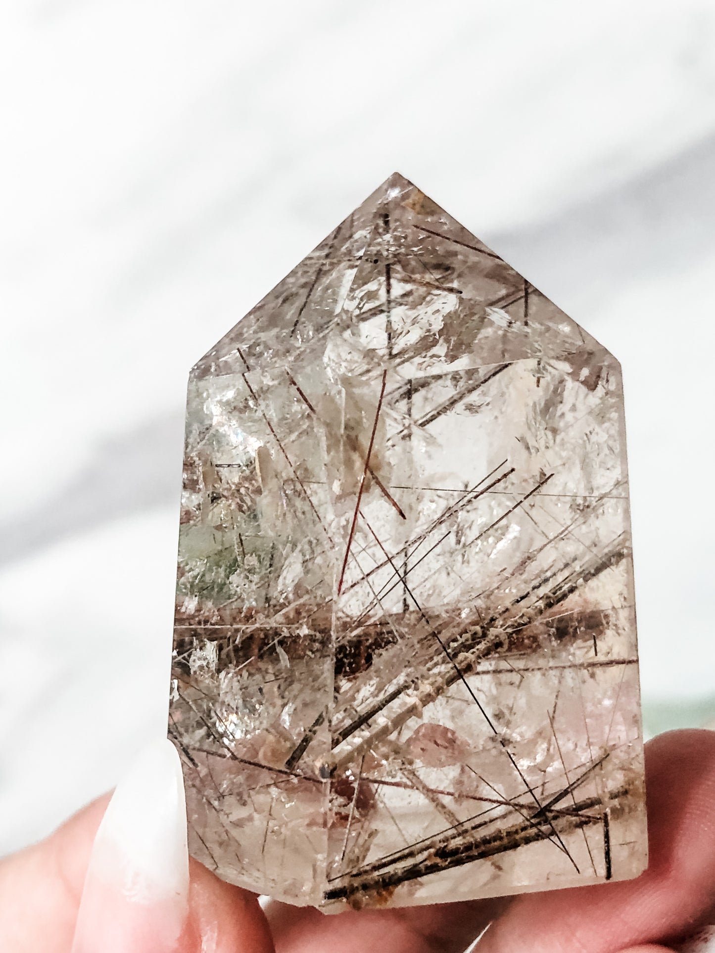 Copper Rutilated Quartz Point (64g)