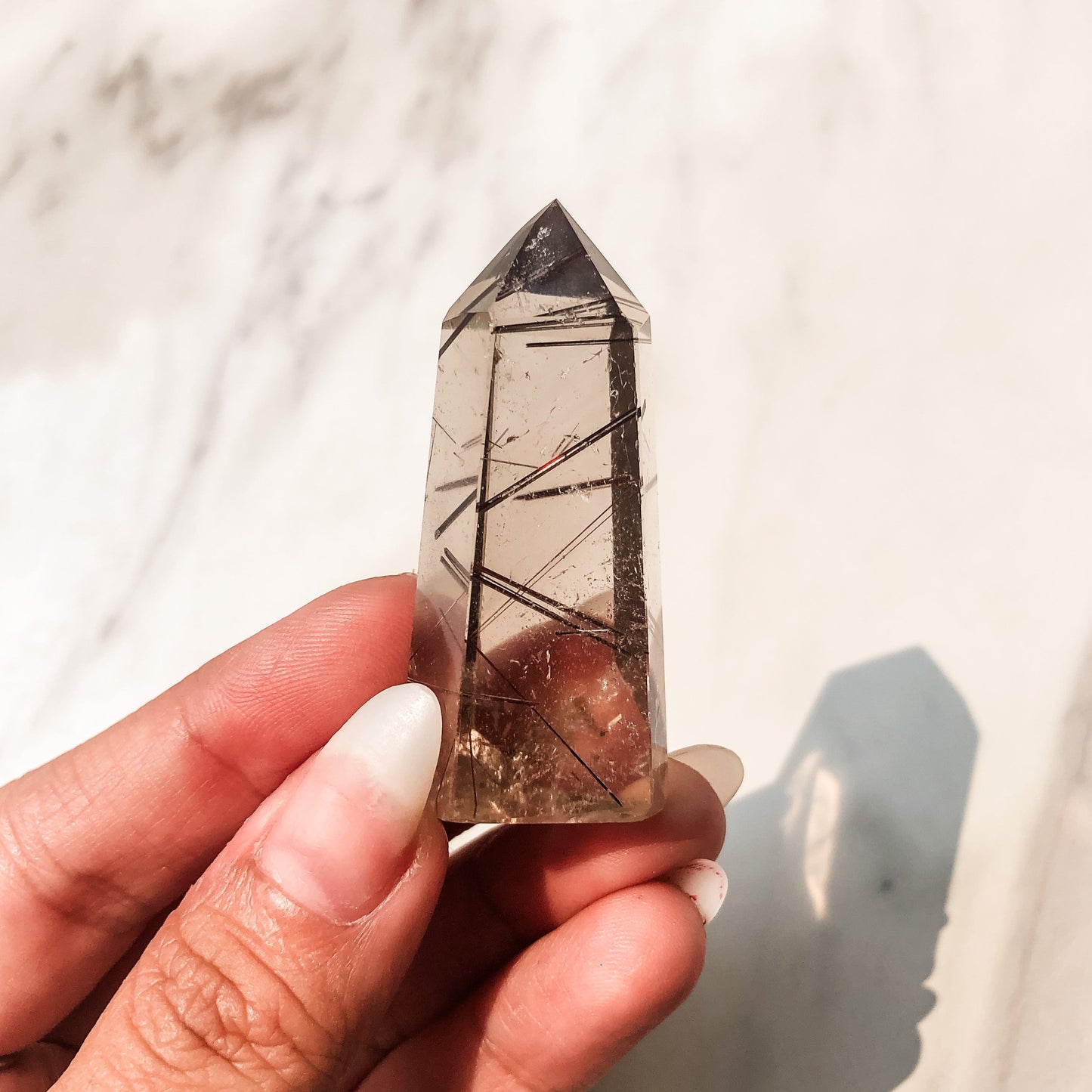 Copper Rutilated Smoky Quartz Point (29g)