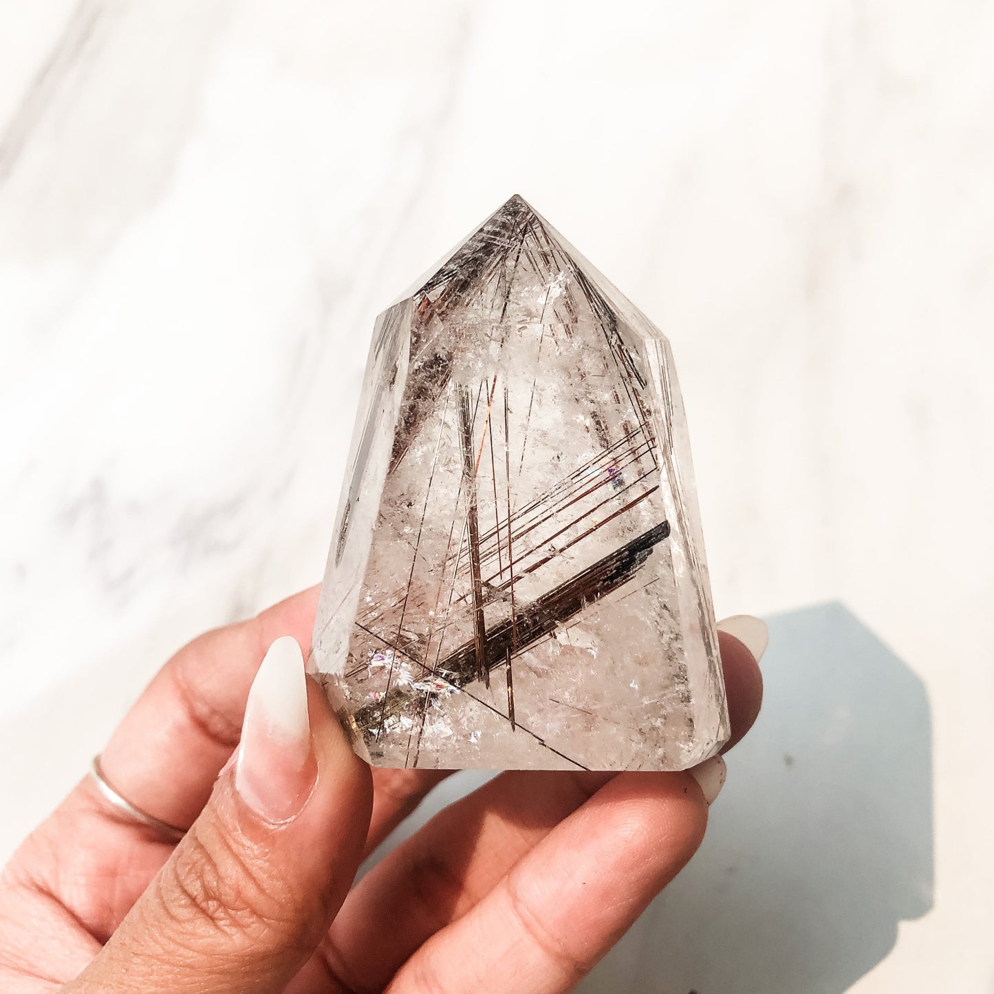 Copper Rutilated Quartz Point (88g)