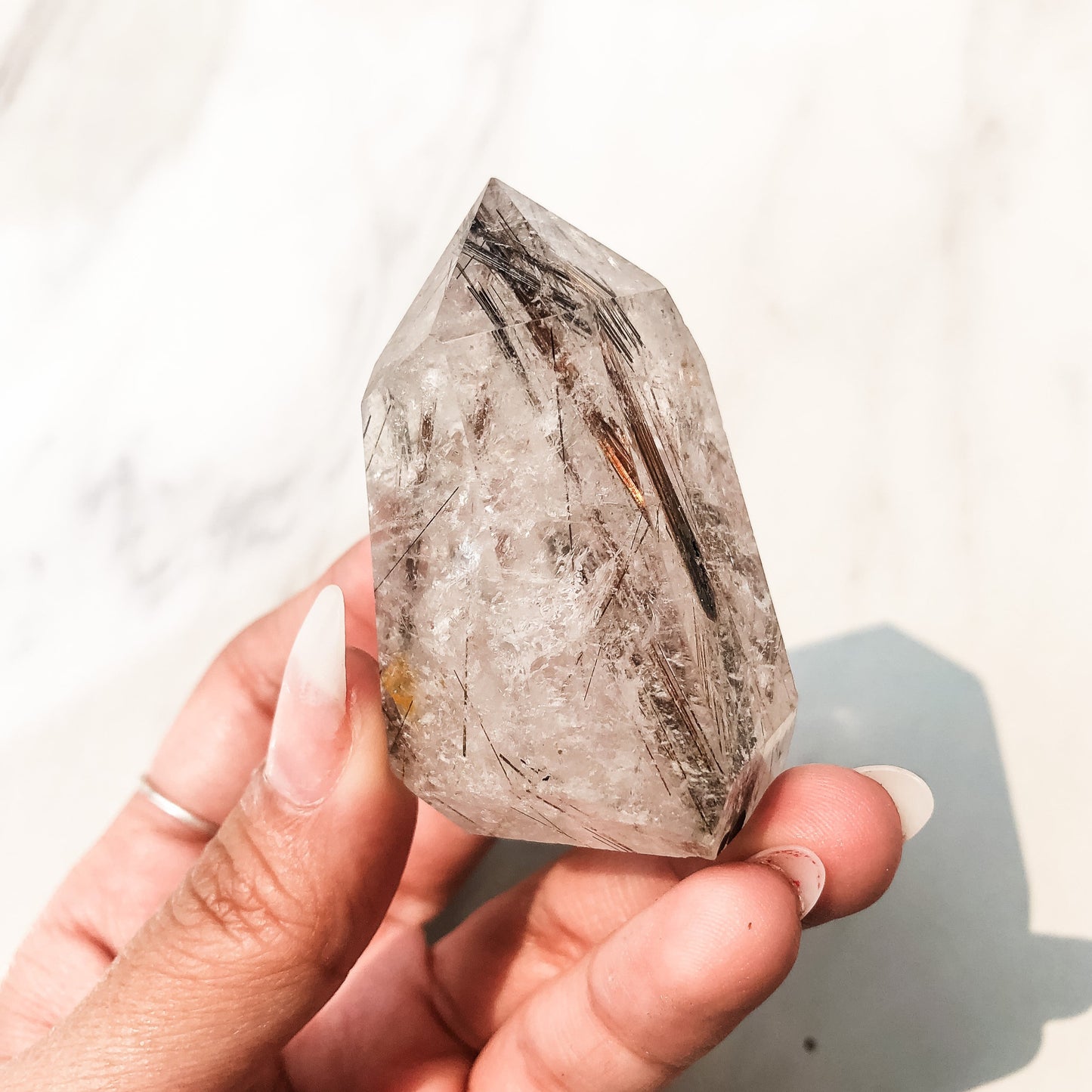 Copper Rutilated Quartz Point (88g)
