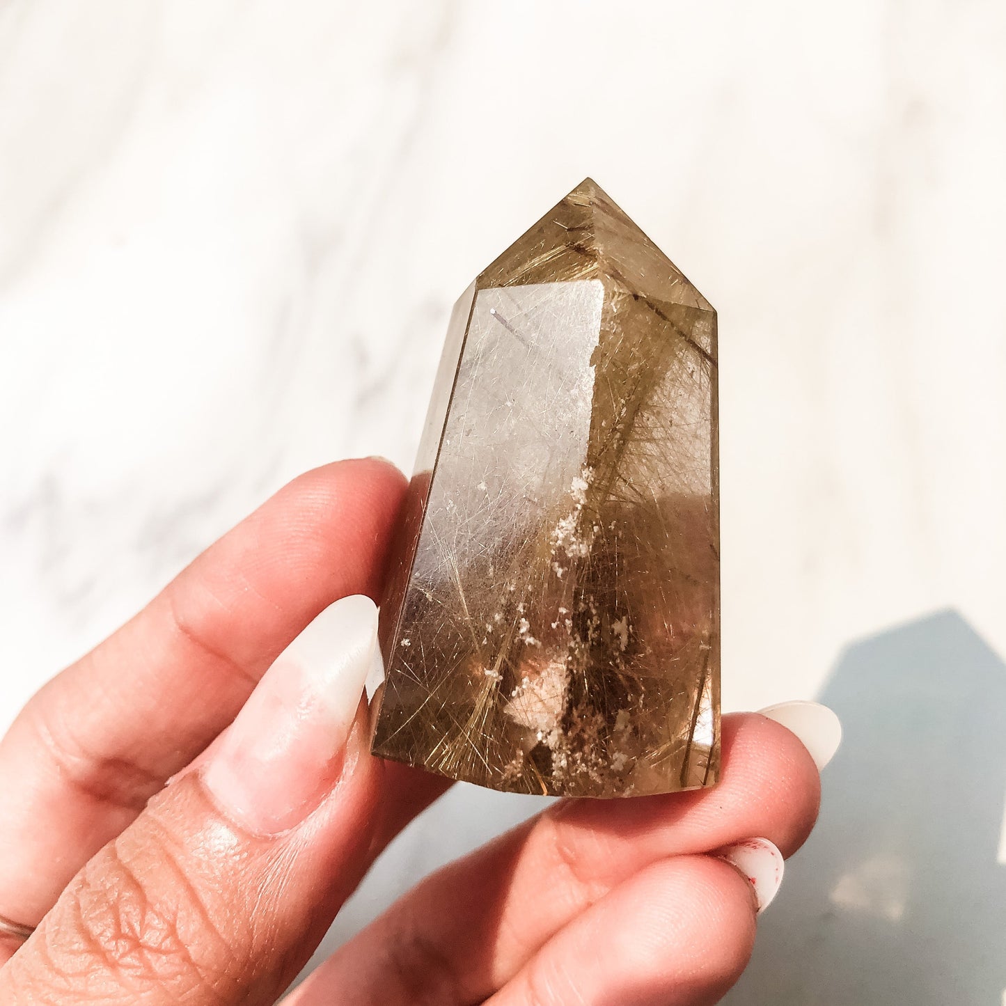 Gold Rutilated Quartz Point (42g)