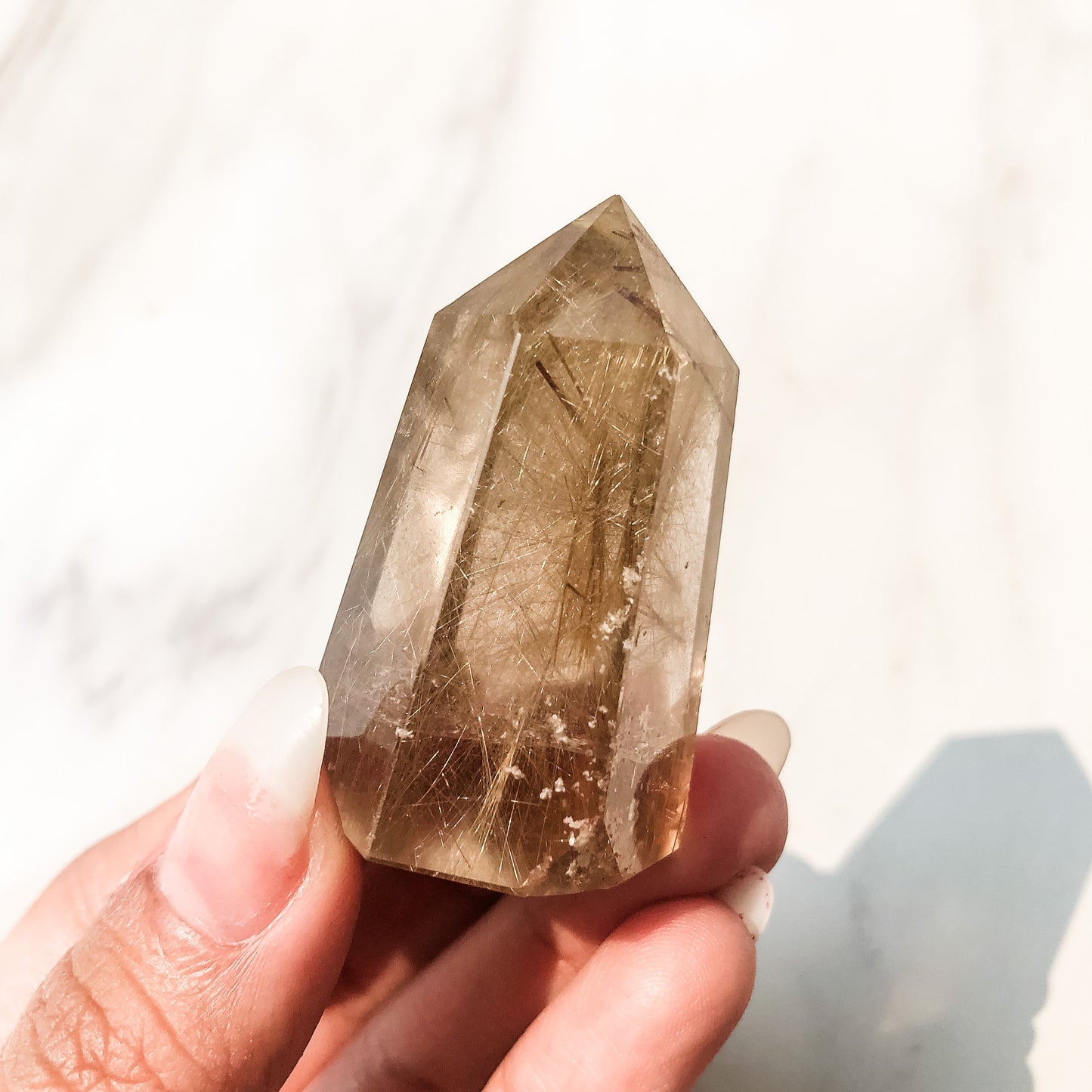 Gold Rutilated Quartz Point (42g)