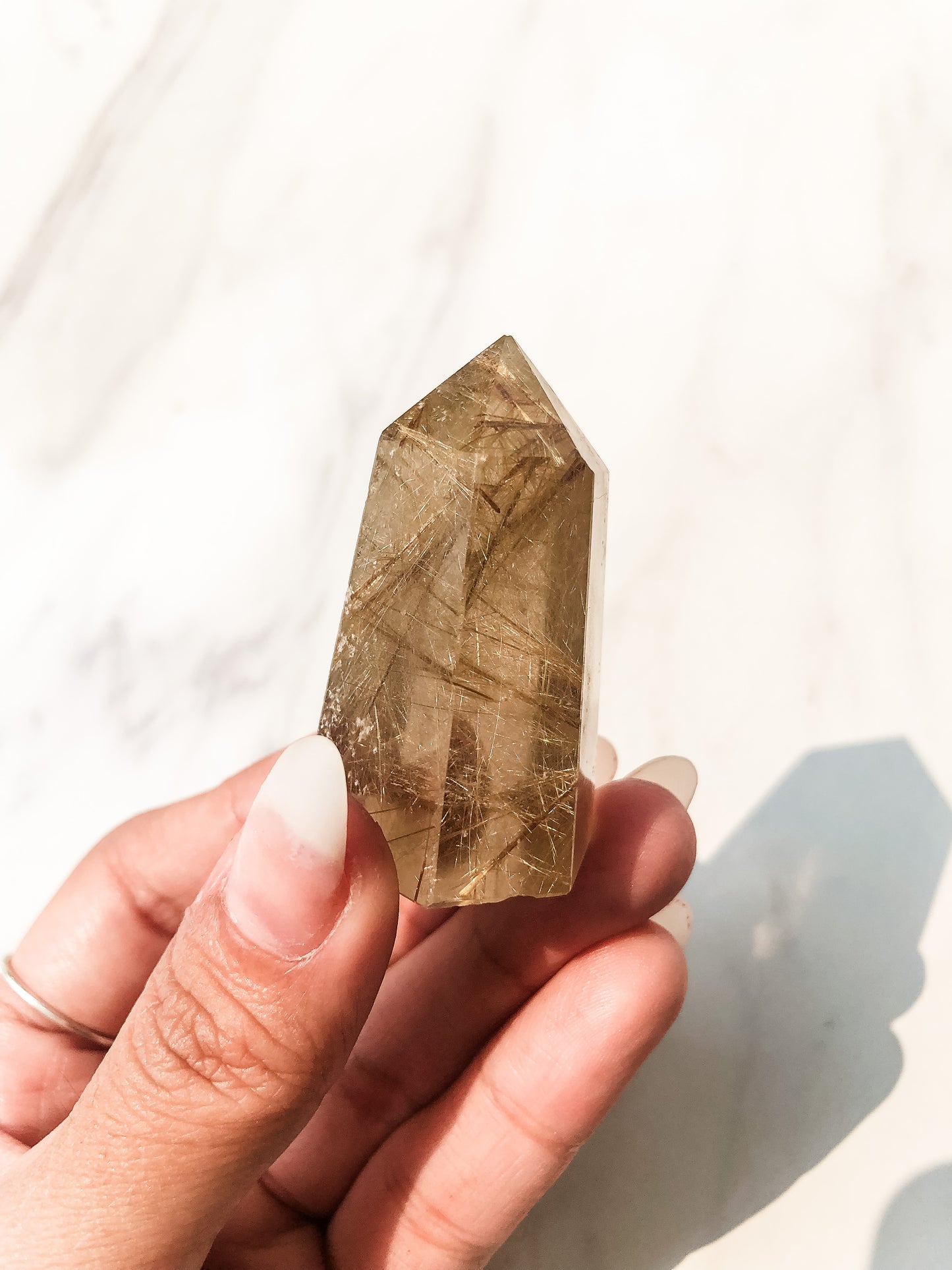 Gold Rutilated Quartz Point (42g)