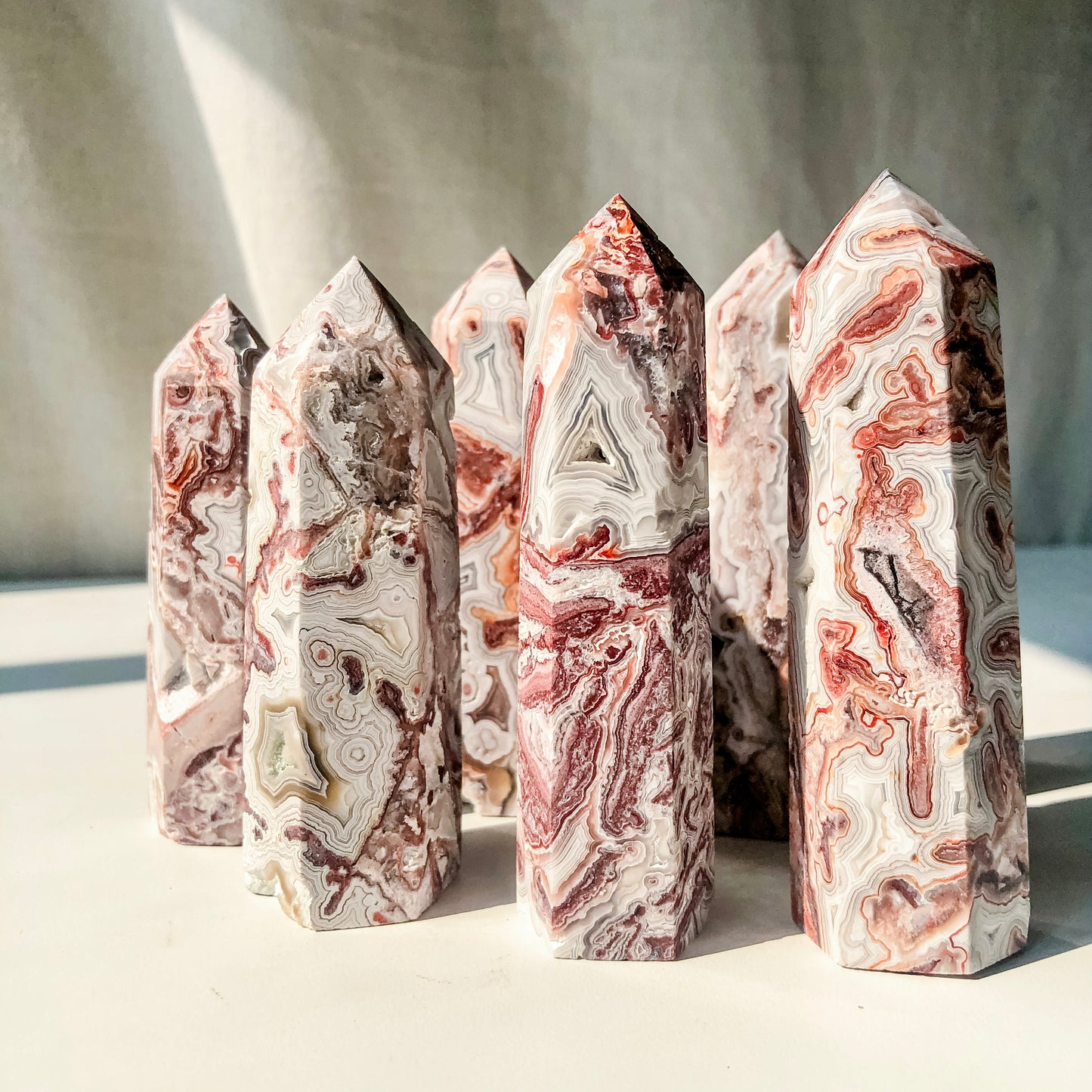 Mexican Crazy Lace Agate Tower