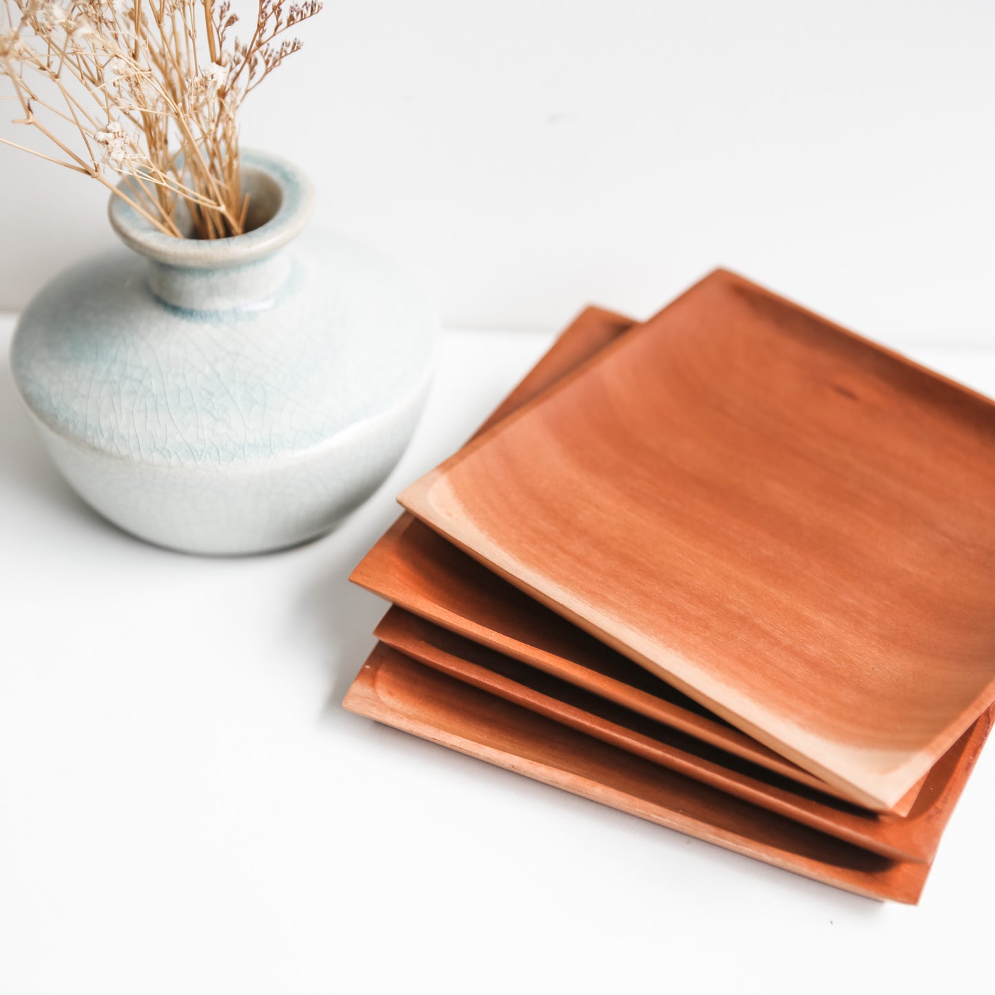 Wood Crystal Tray - Square