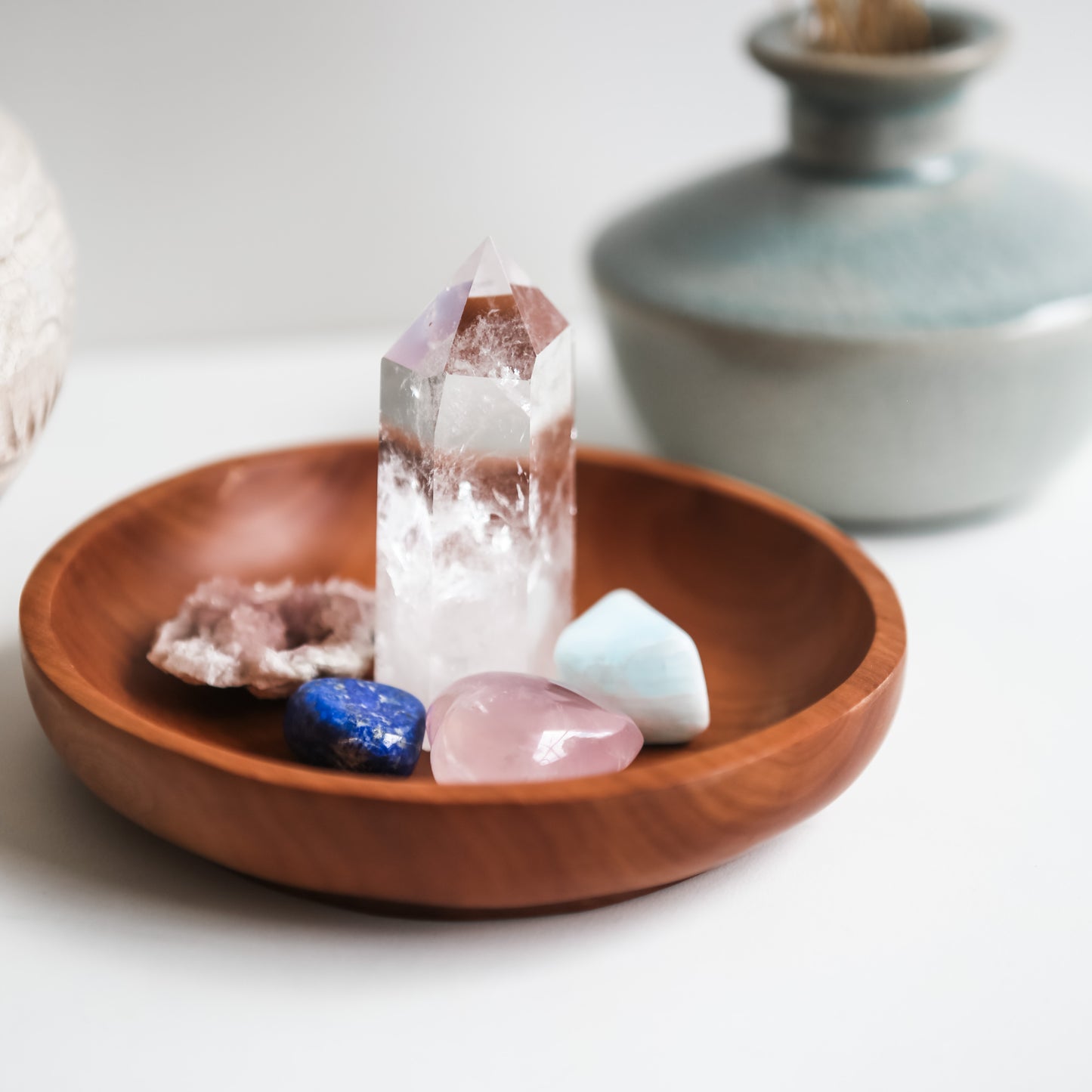Wood Crystal Bowl - Round