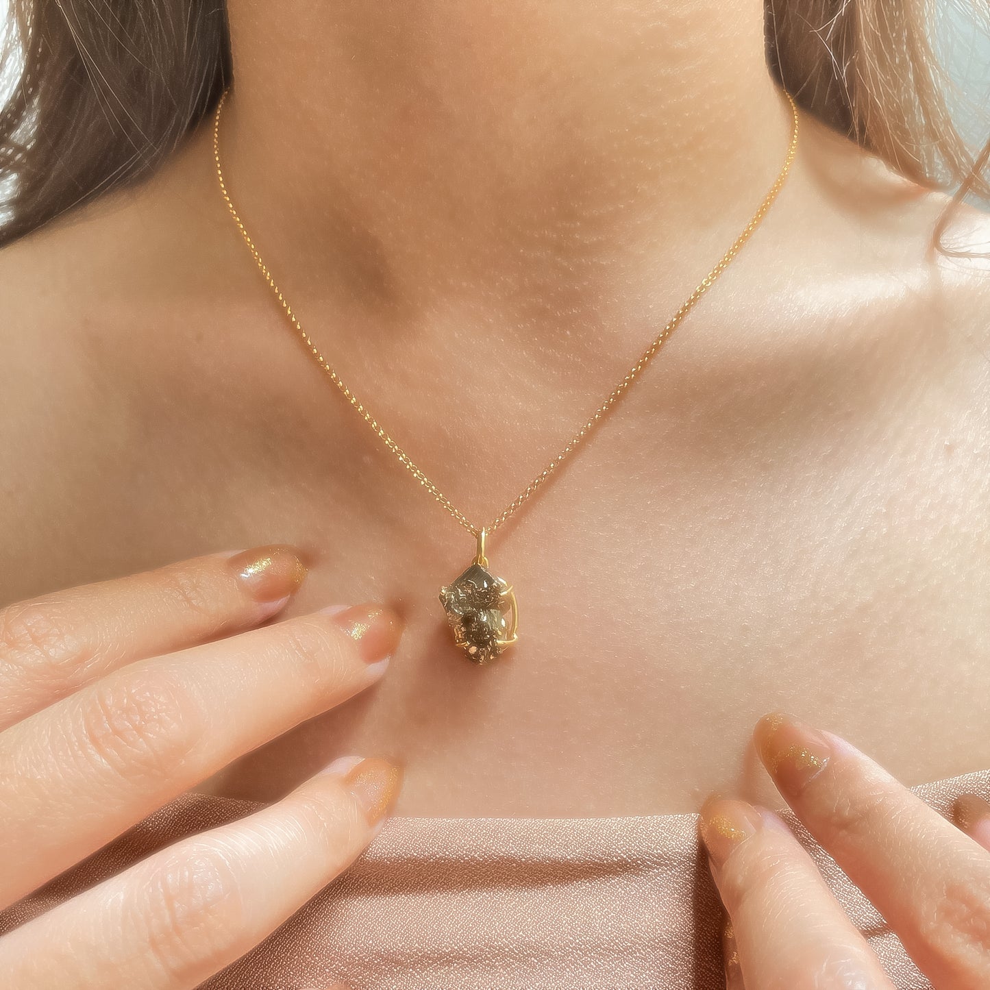 Pyrite Necklace - 14K Gold Vermeil (Pre-Order)