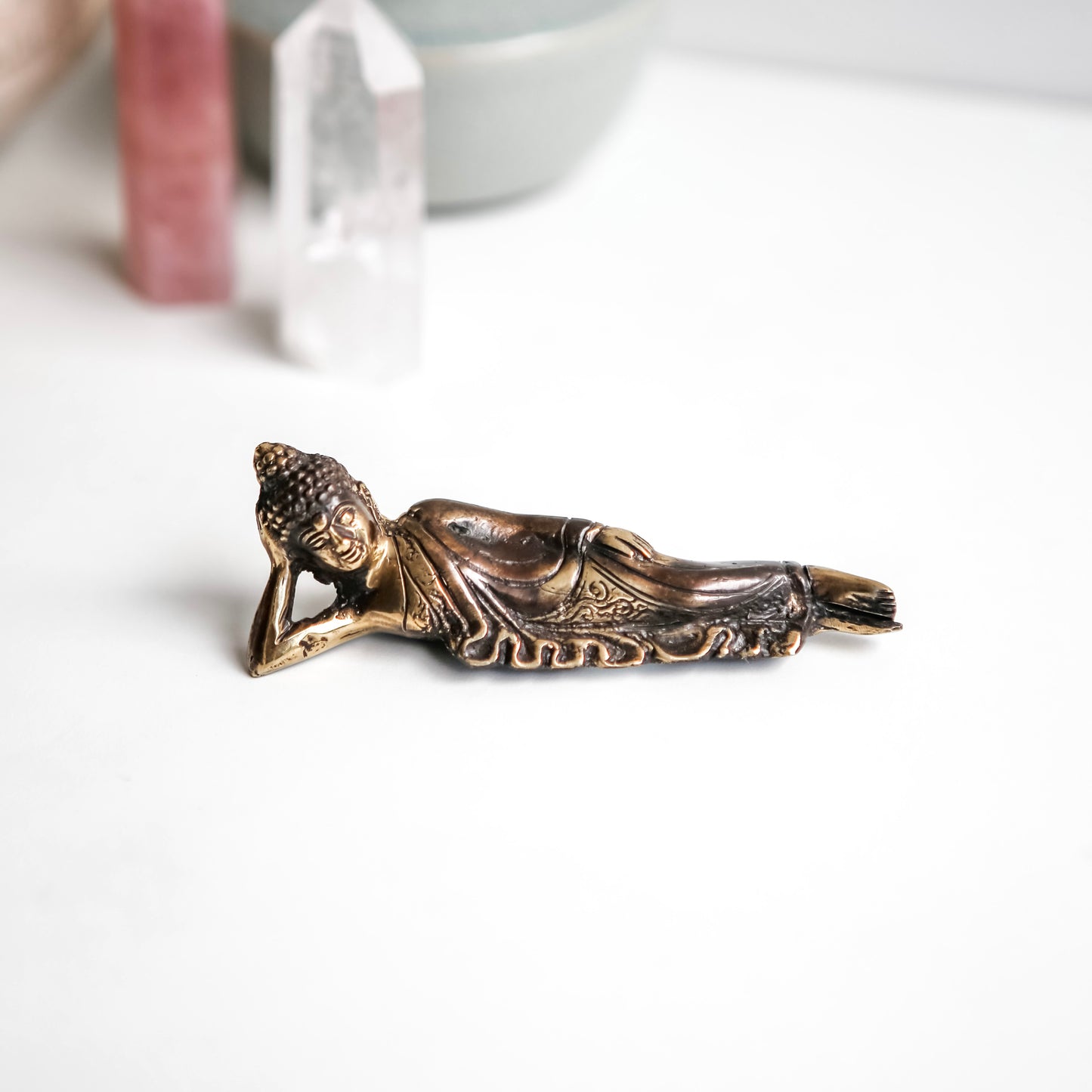 Sleeping Buddha Brass Statue