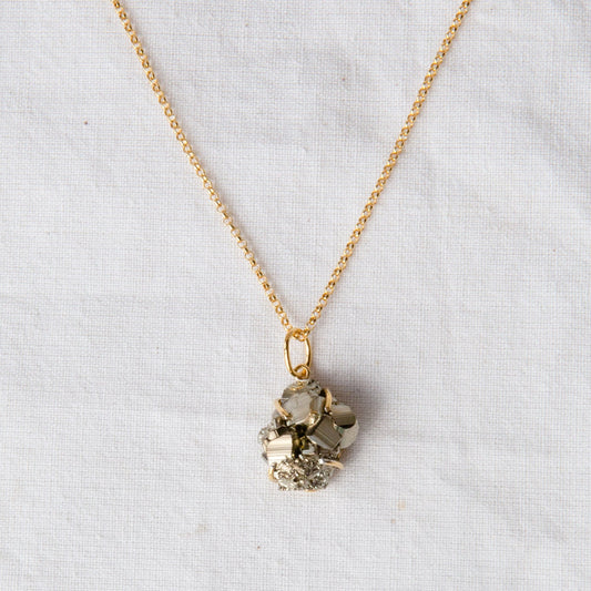 Pyrite Necklace - 14K Gold Vermeil (Pre-Order)