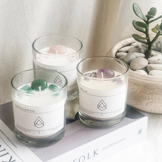 Crystal Infused Soy Candle - 220gr
