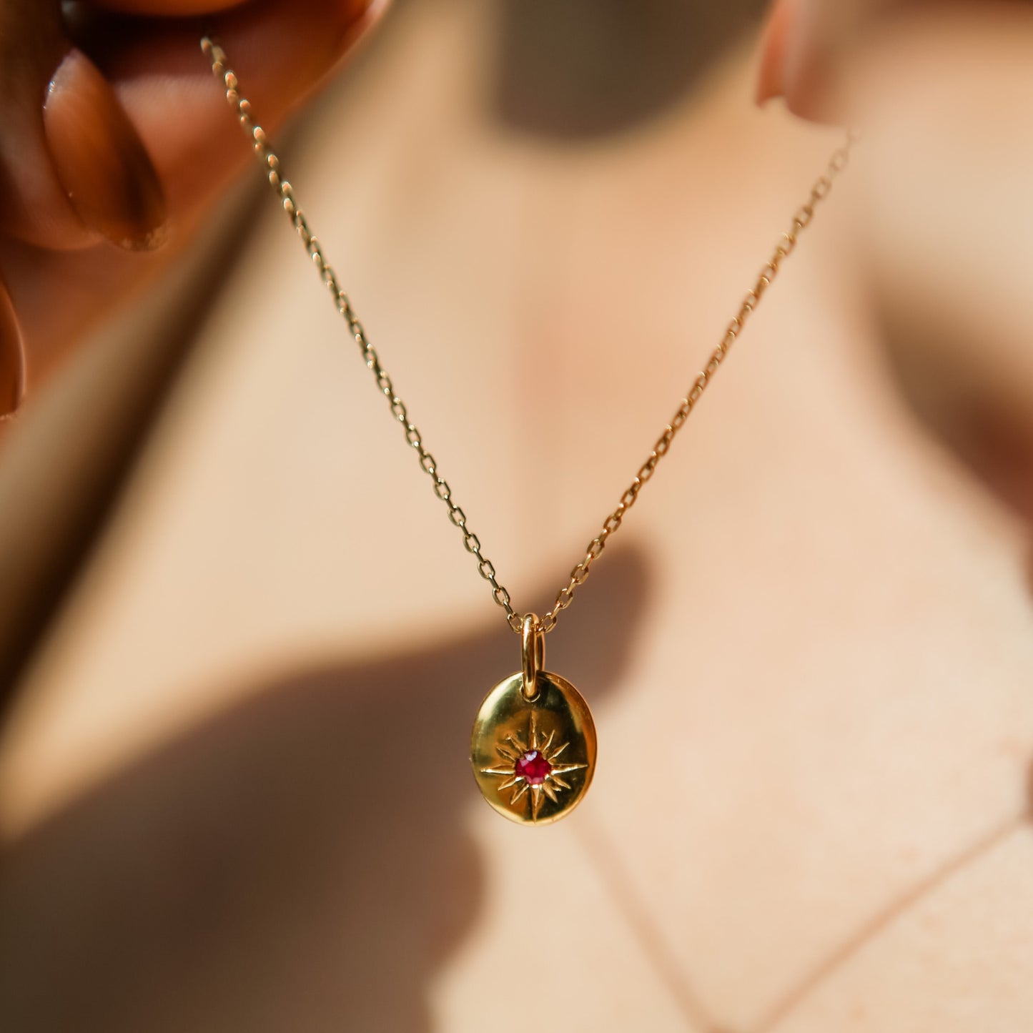 January Birthstone Necklace - Garnet