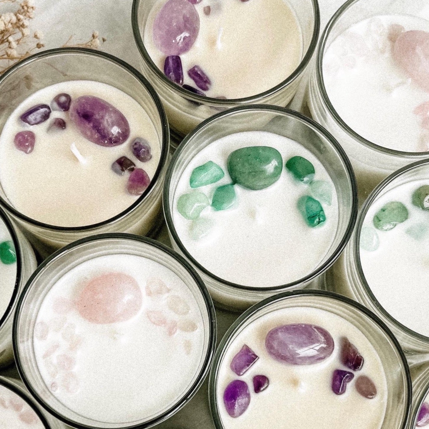 Crystal Infused Soy Candle - 220gr