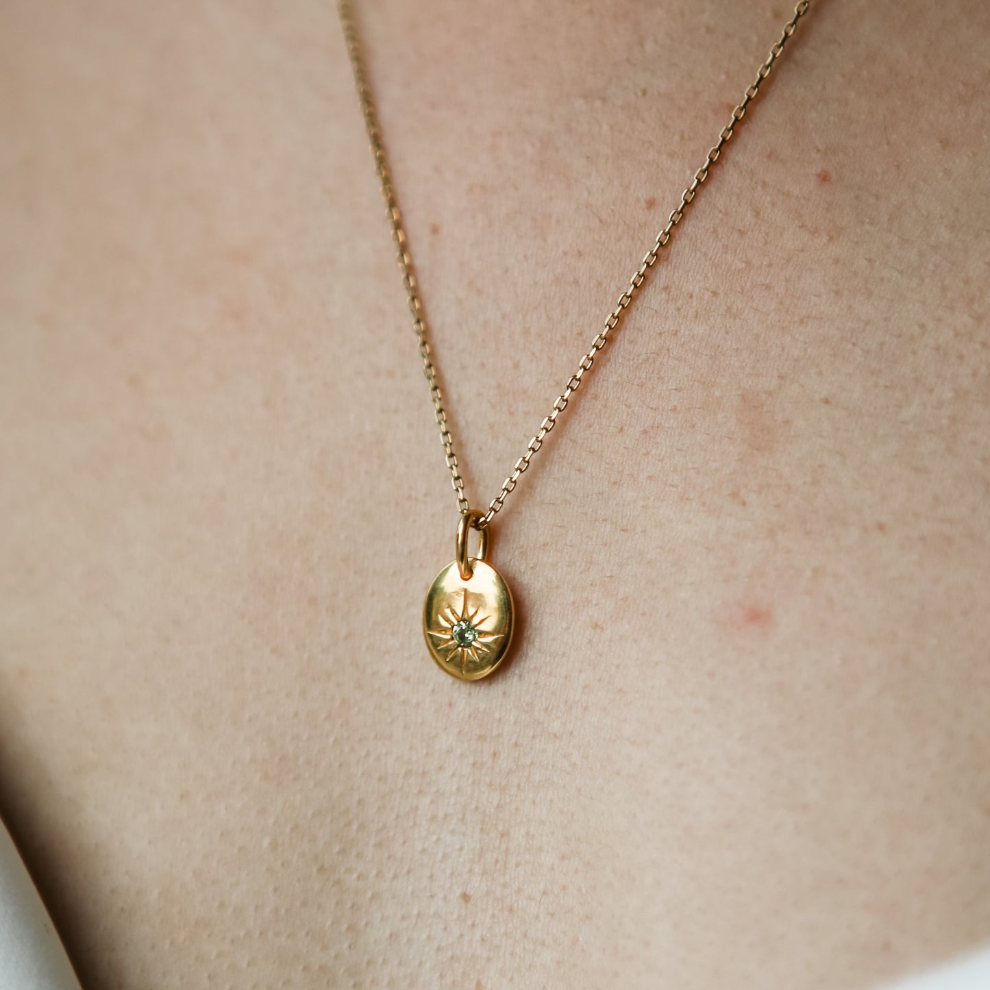 August Birthstone Necklace - Peridot