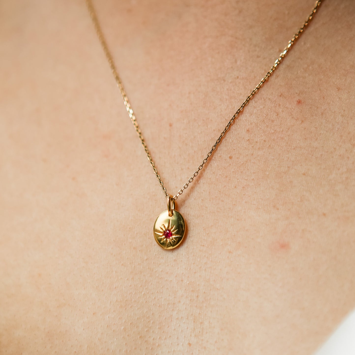 January Birthstone Necklace - Garnet