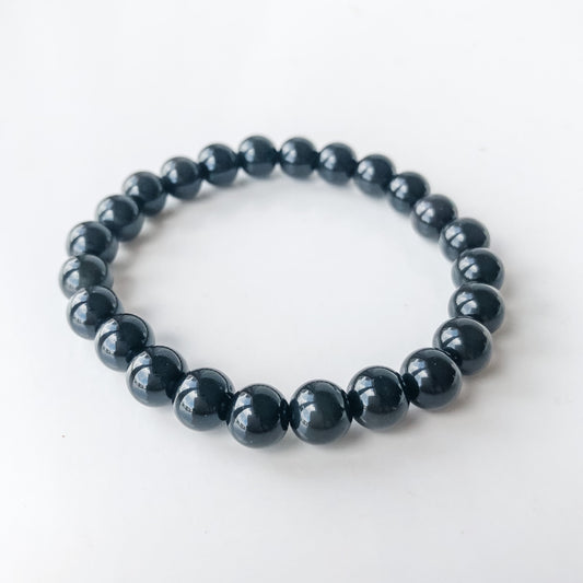 Crystal Beads Bracelet - Obsidian