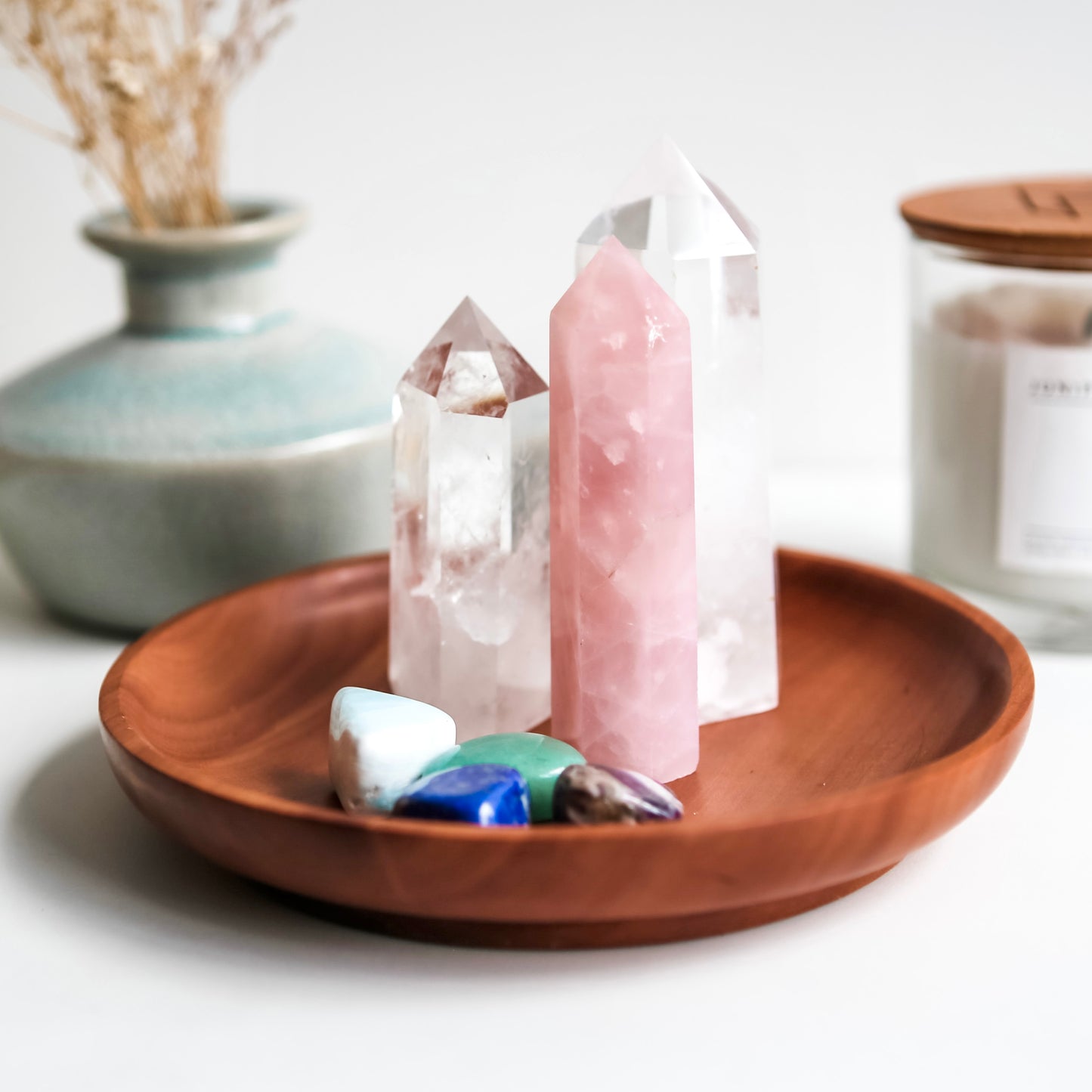 Wood Crystal Bowl - Round