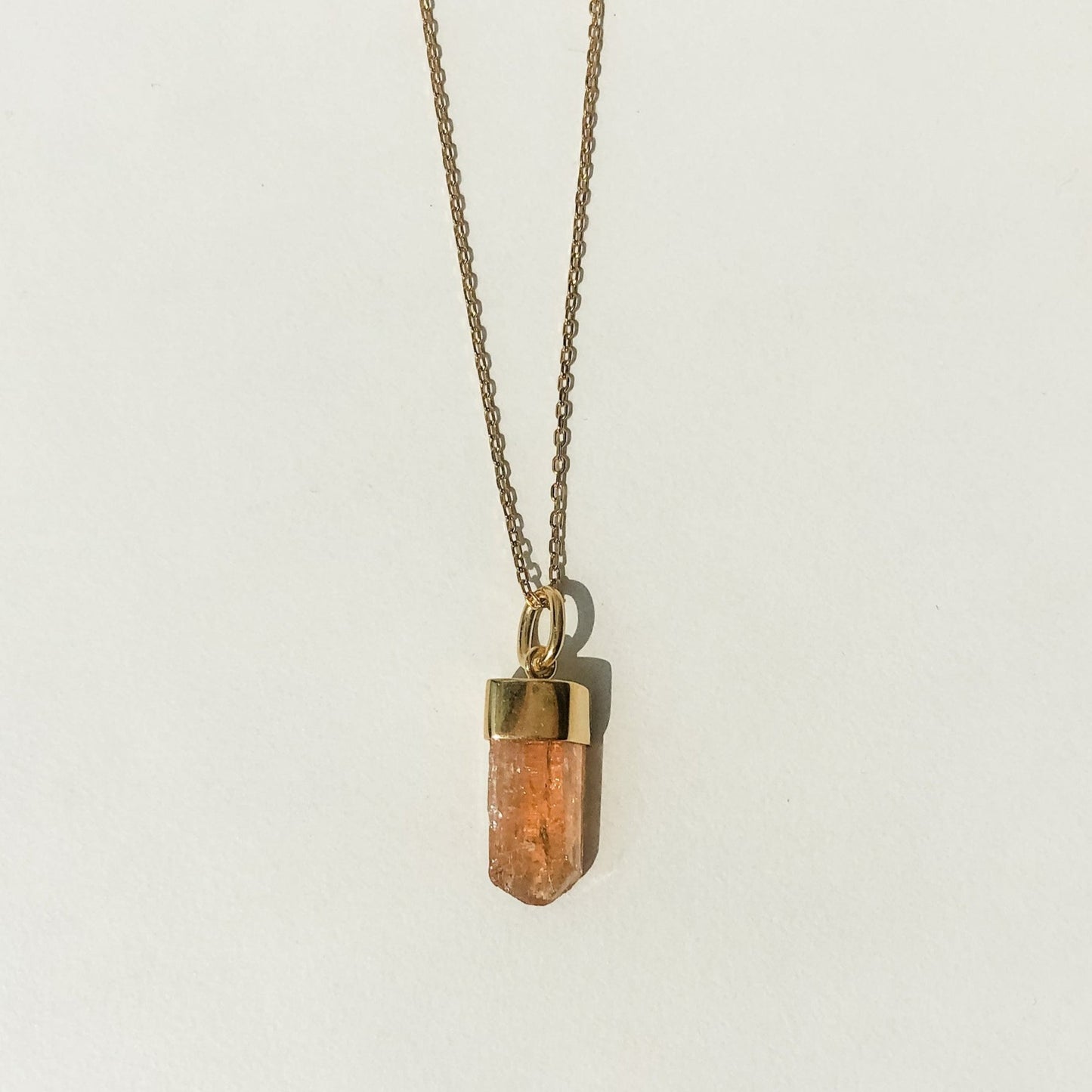 Yellow Topaz Necklace - 14K Gold Vermeil