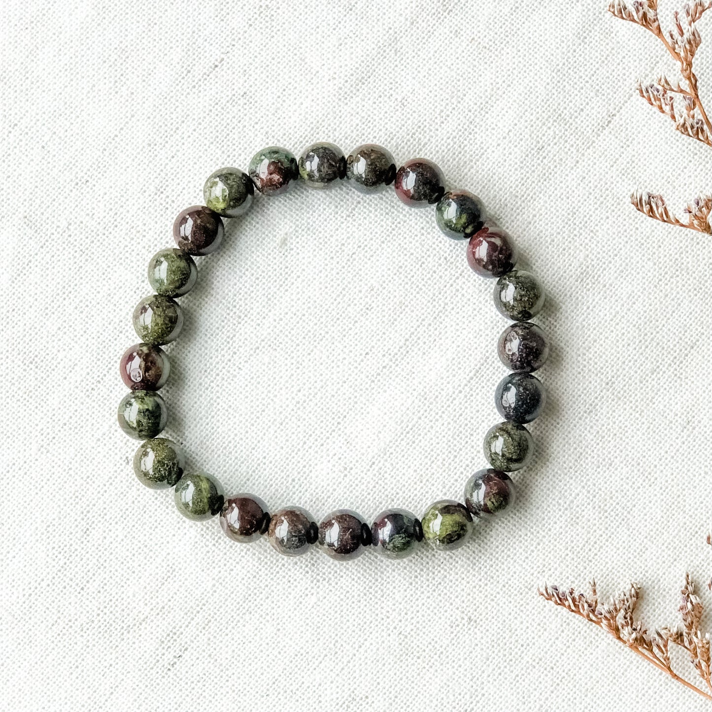 Crystal Beads Bracelet - Dragonblood Jasper
