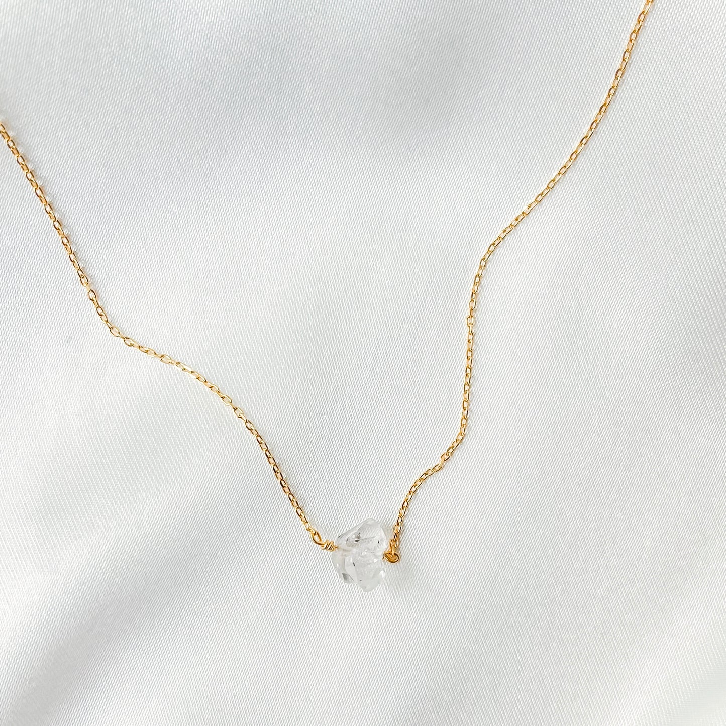 Herkimer Diamond Necklace - 14K Gold Vermeil (Pre-Order)